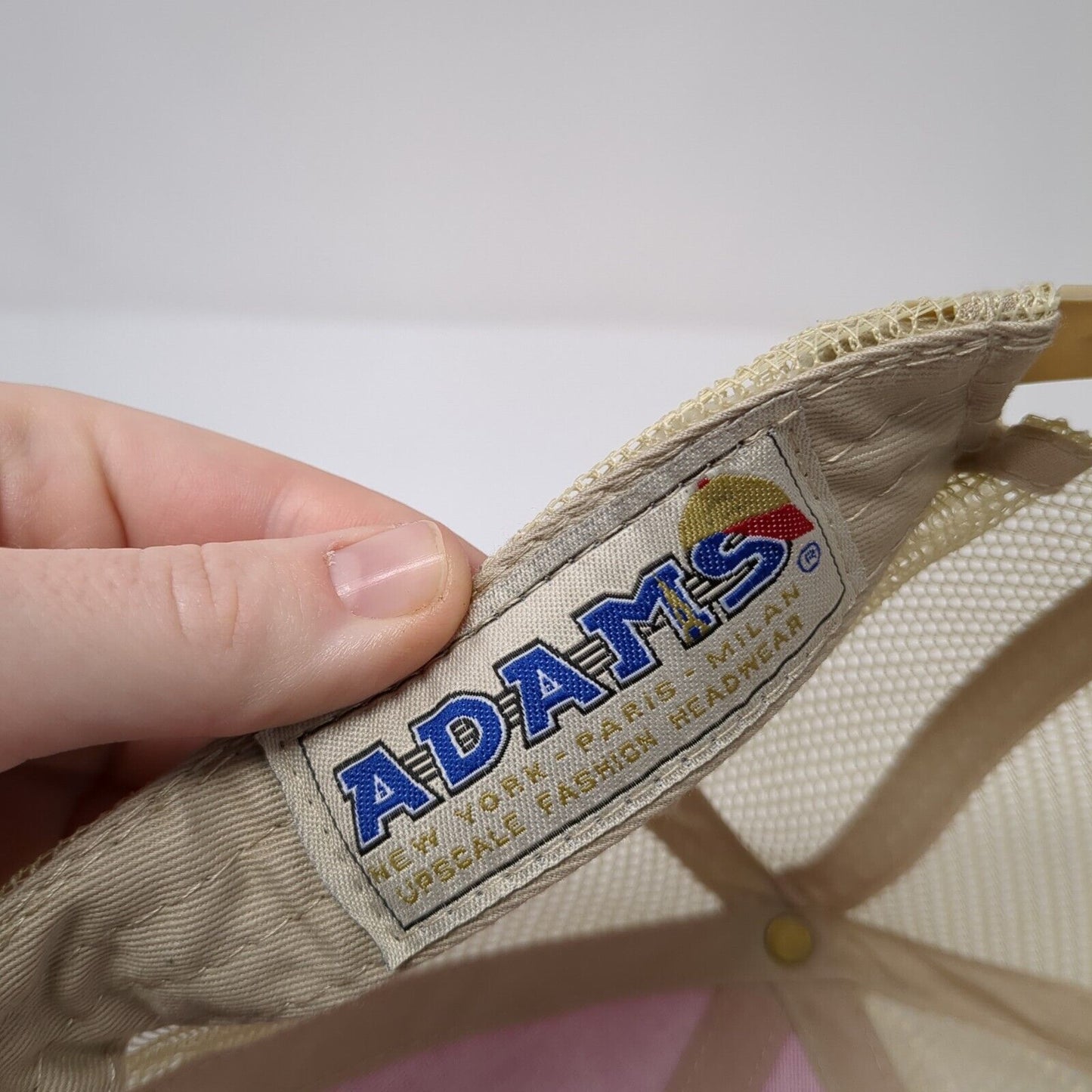 Hank Snapback Trucker Hat Multicolor OS Adjustable Mesh Back Distressed Adams