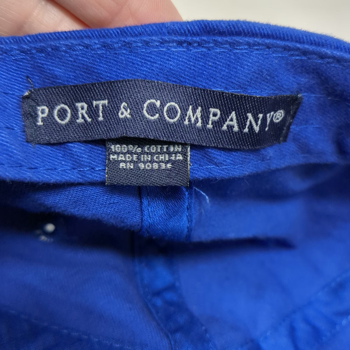 Port & Company Baseball Cap Blue One Size Blue Cross of Idaho Logo Hat Slideback