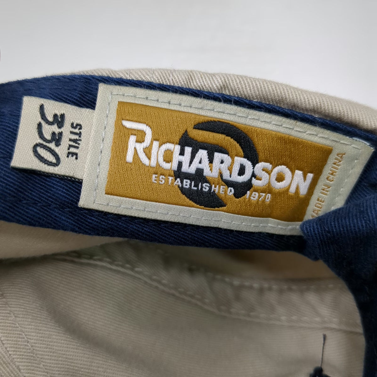 Richardson Baseball Cap Beige One Size Shops at Riverstone Slideback Logo Hat
