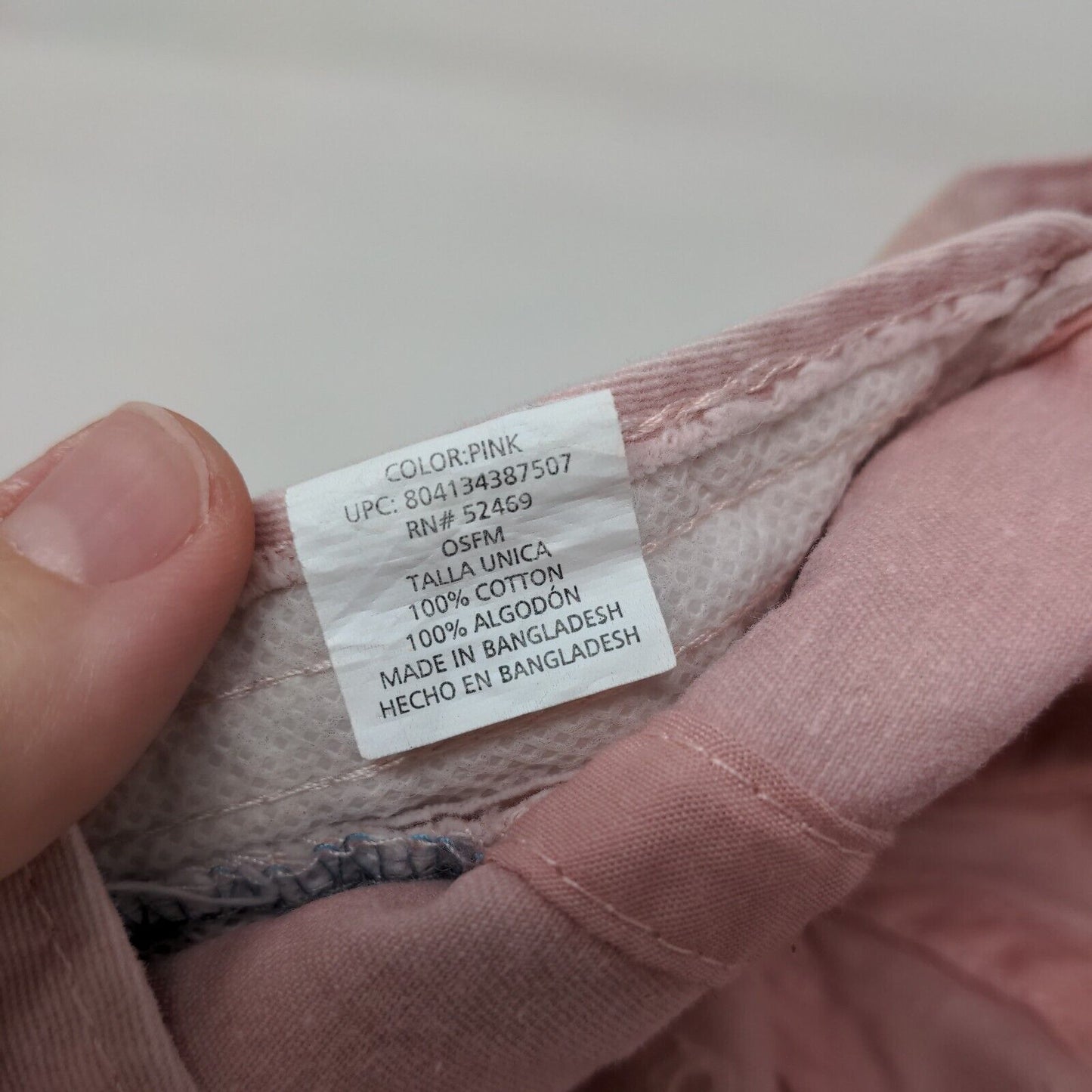 Unbranded Slideback Hat Pink OSFM Adjustable Vented Holes 6 Panel Blank