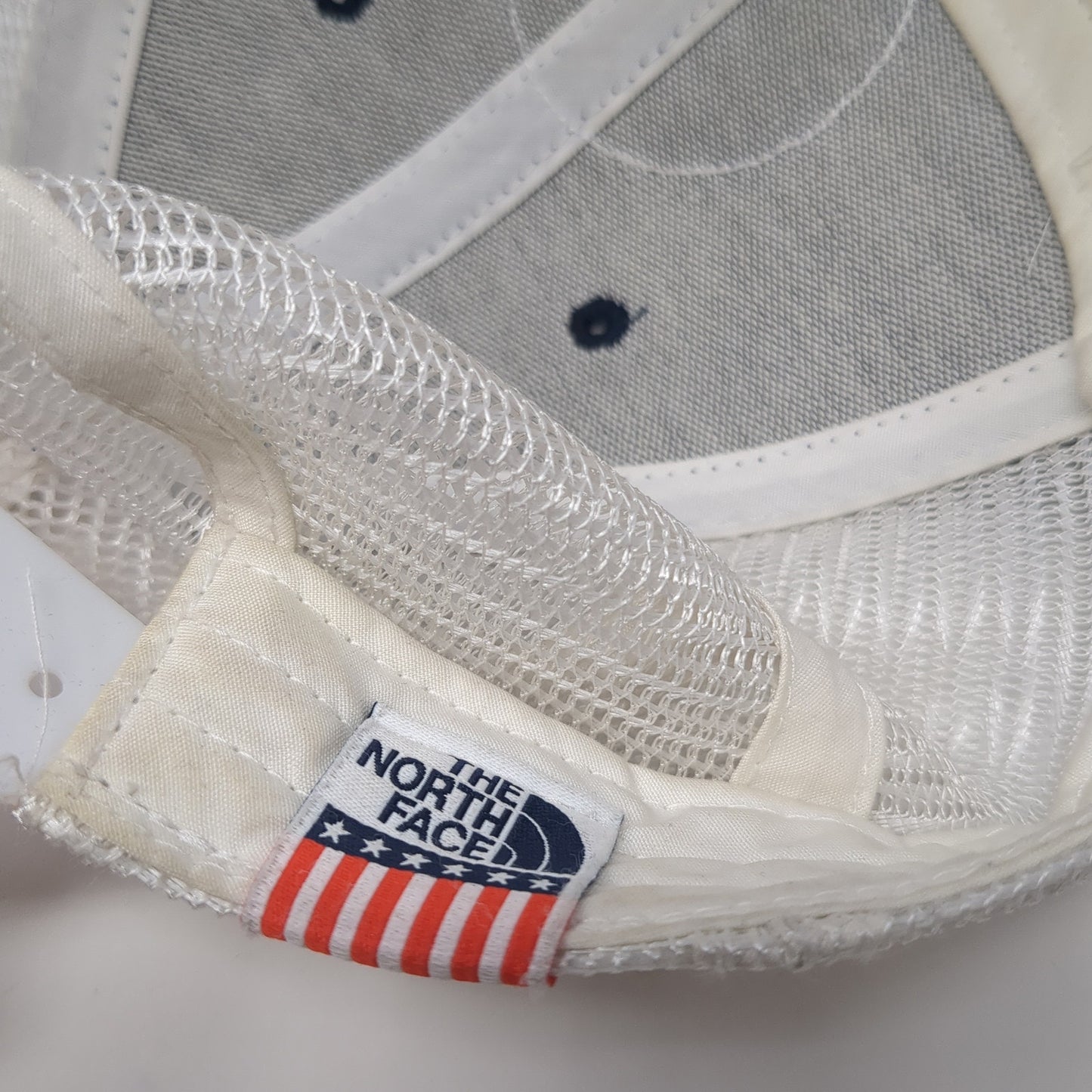 The North Face Snapback Trucker Hat Blue One Size Mesh Back Colorblock