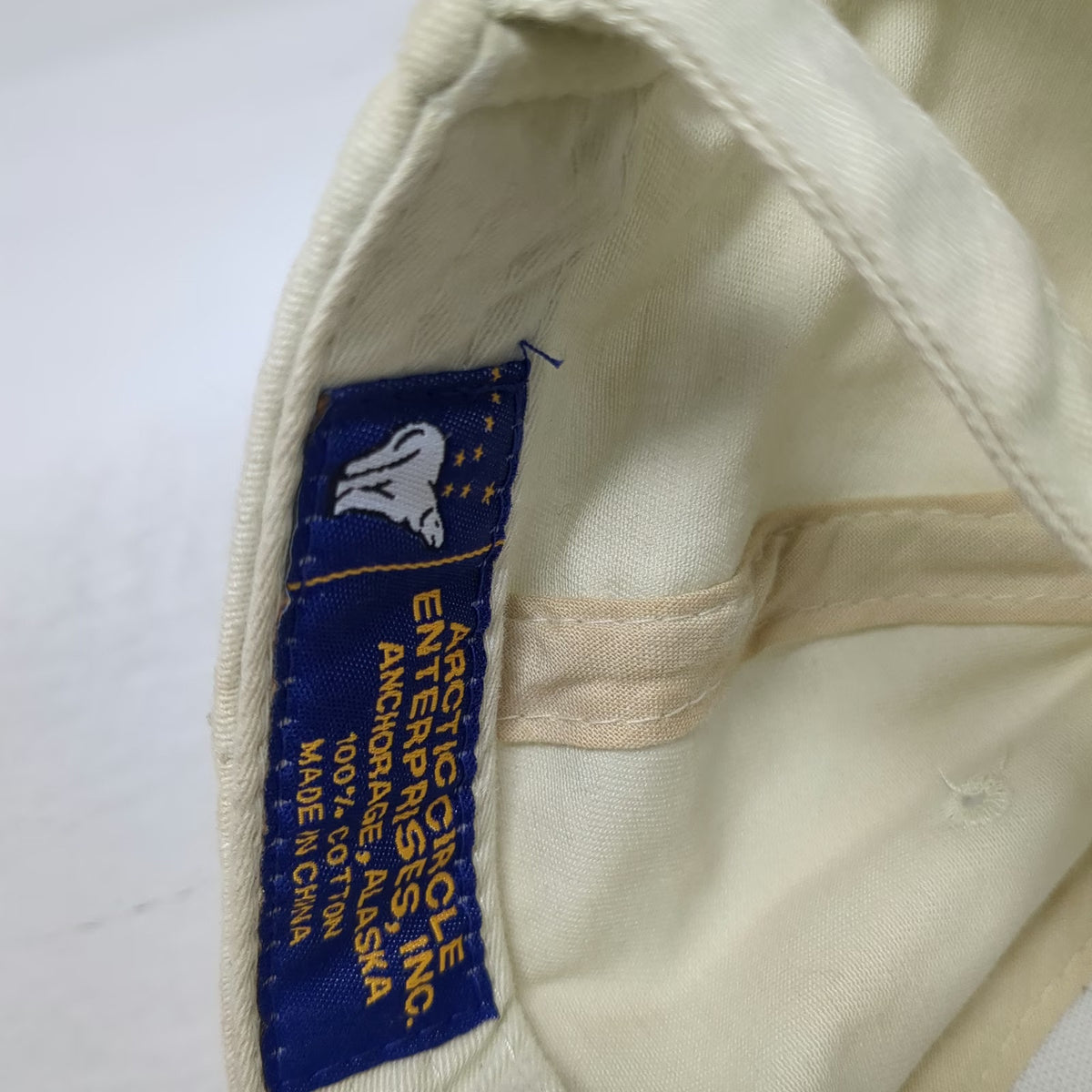 Arctic Circle Enterprises Alaska Baseball Cap Beige OSFM Moose Eagle Hat Pine