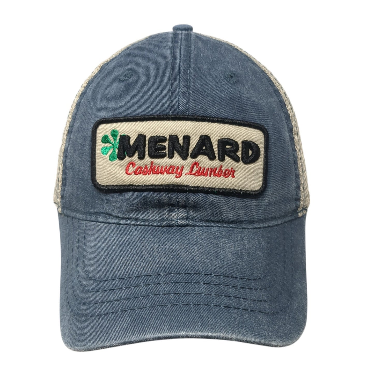 Menard Cashway Lumber Snapback Trucker Hat Blue One Size Mesh Back