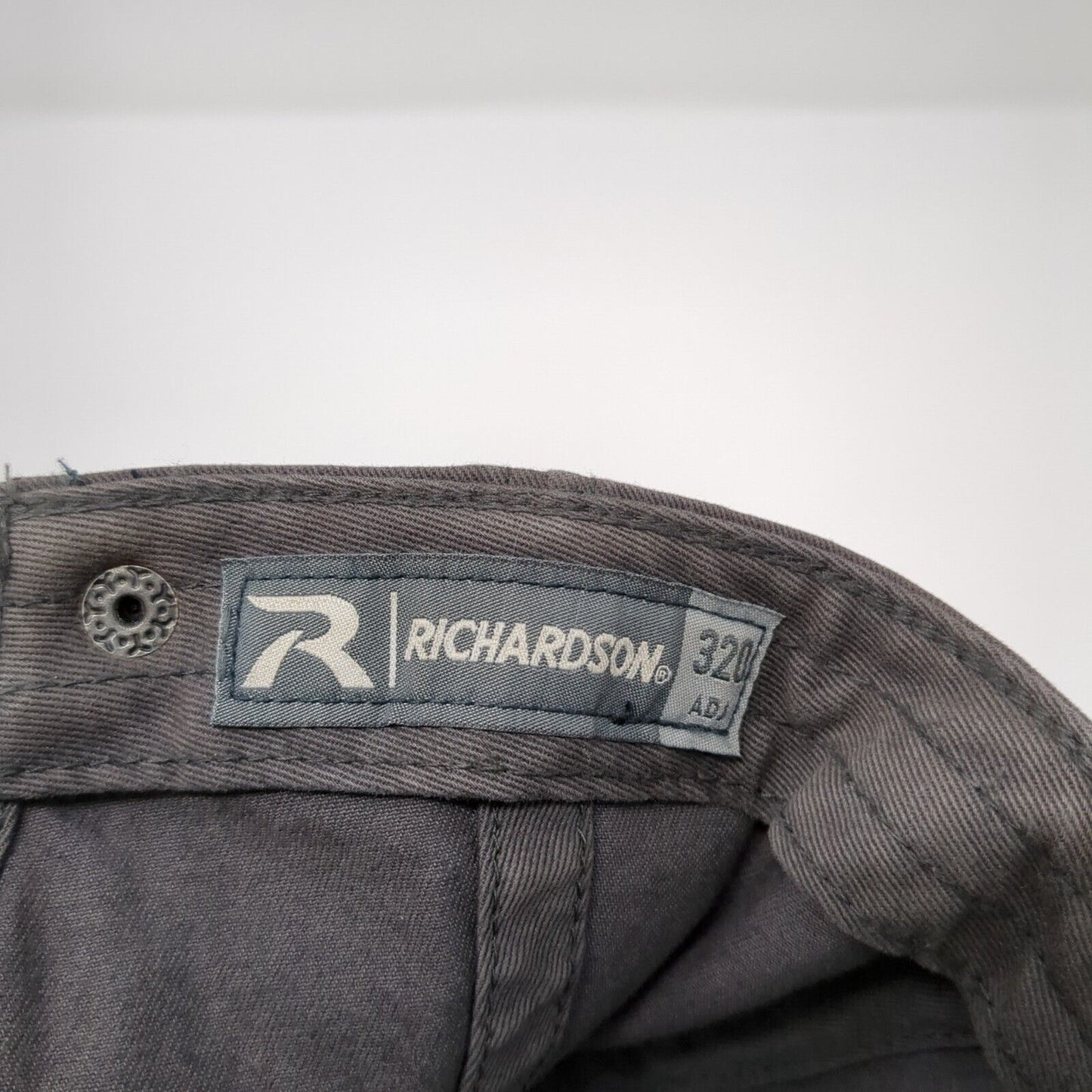 Richardson Slideback Hat Gray One Size Adjustable Embroidered Fish