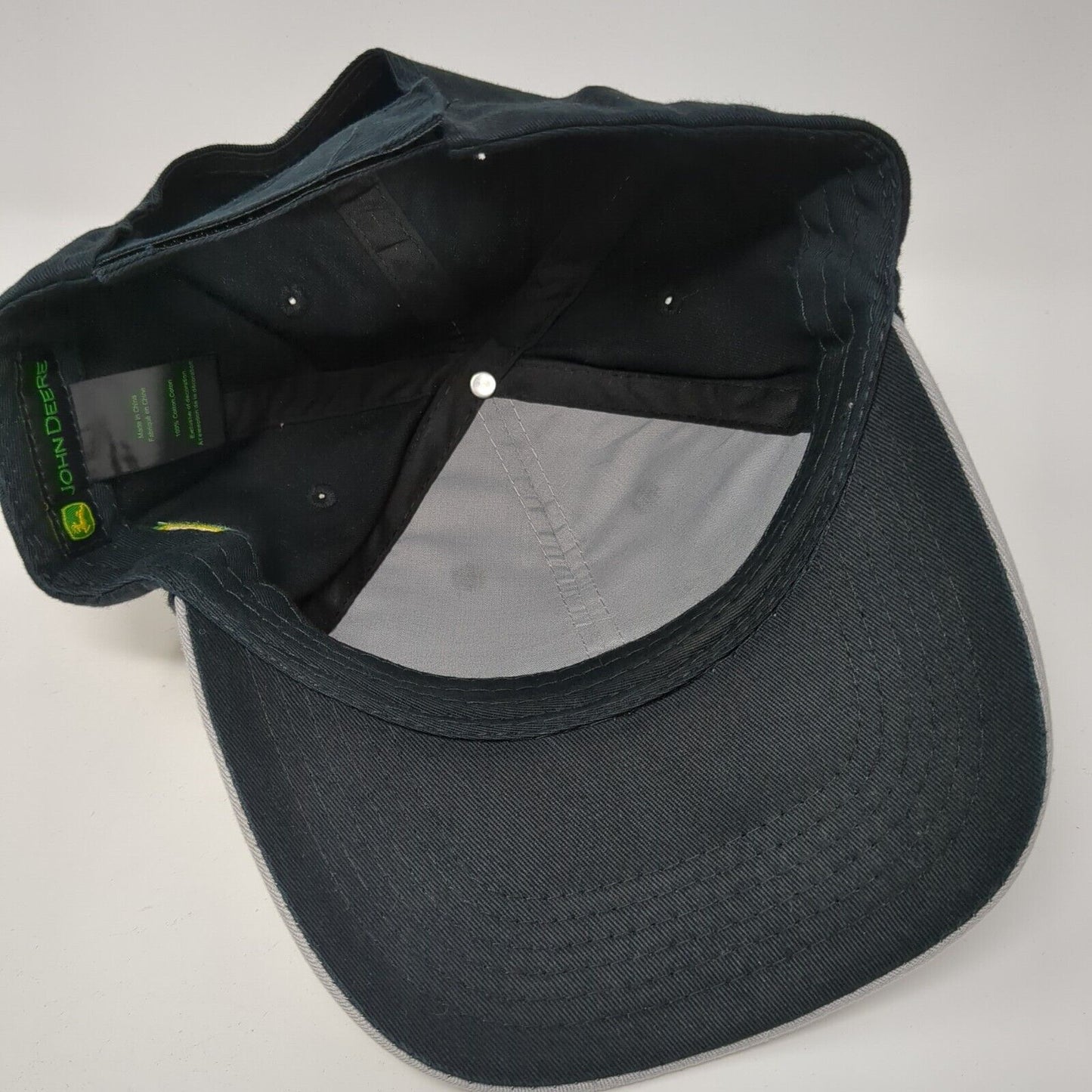 Campbell Tractor Co Strapback Hat Gray OS Adjustable Embroidered John Deere