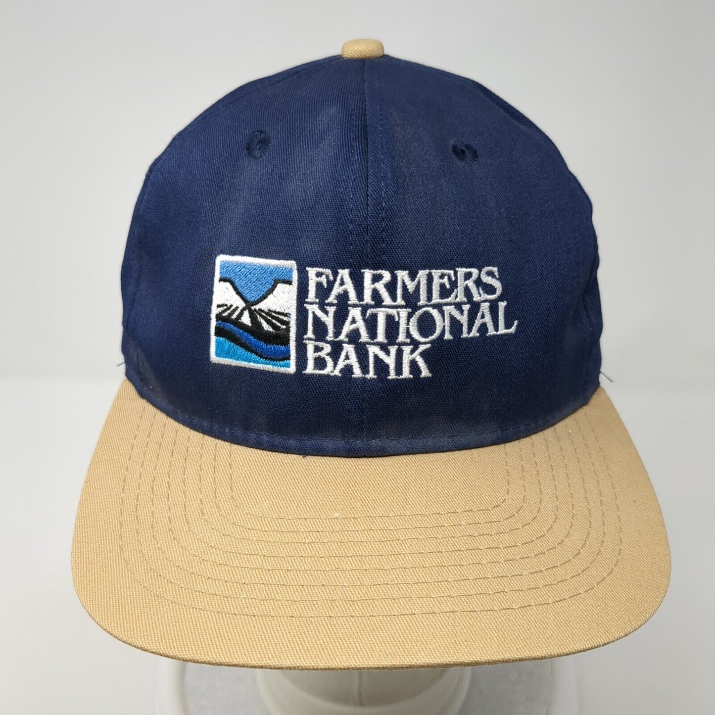 Farmers National Bank Snapback Hat Multi One Size Adjustable Colorblock