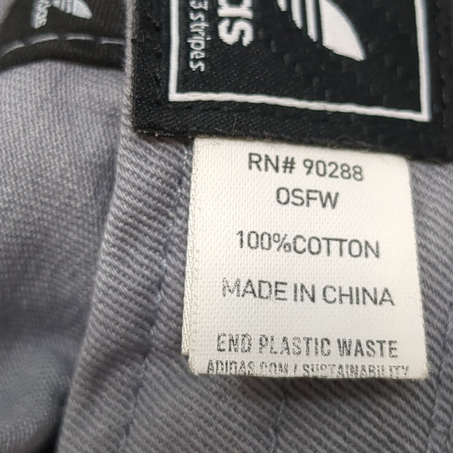 Adidas Trefoil Women's Slideback Hat Gray One Size Embroidered 6 Panel