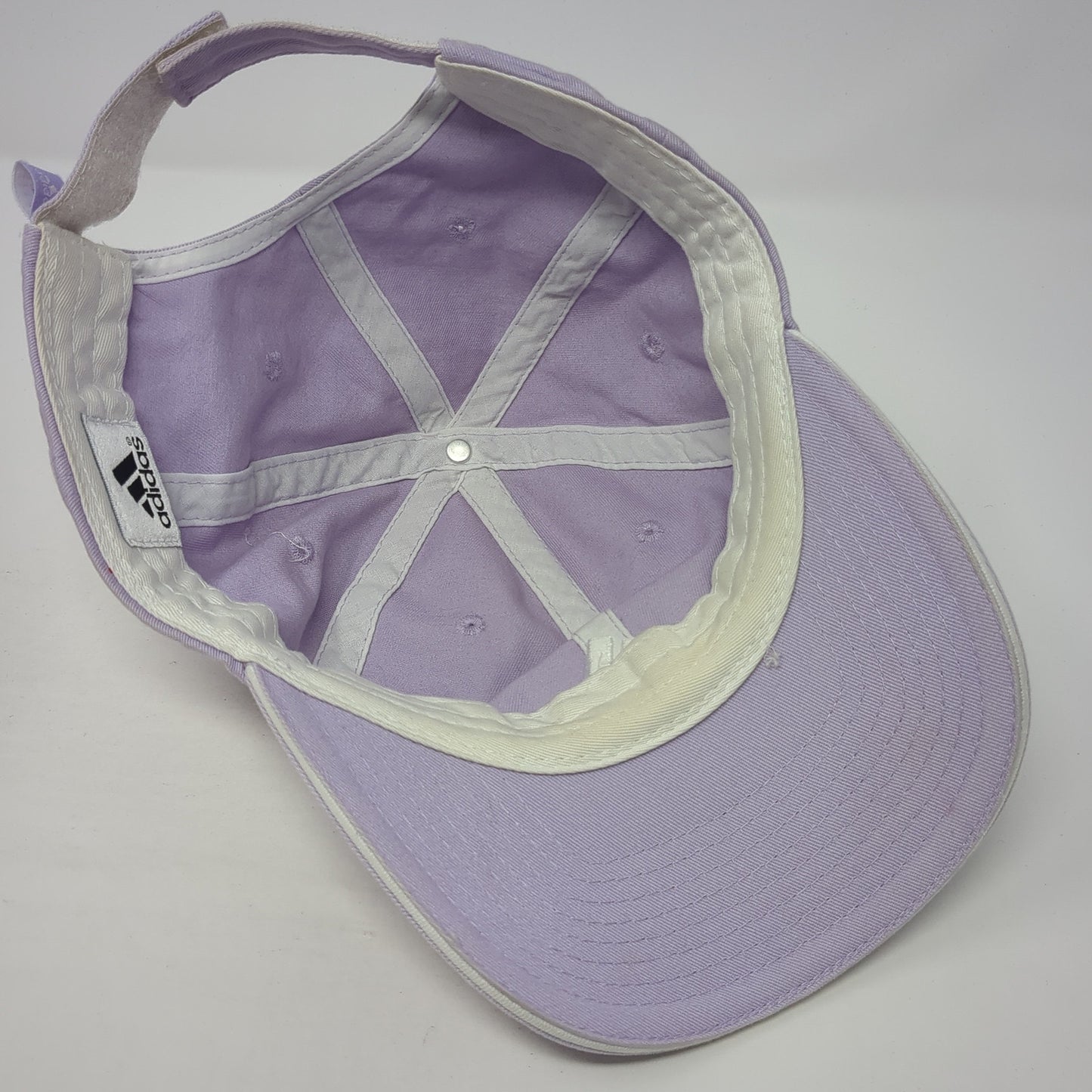 Adidas Strapback Baseball Cap Purple One Size Adjustable Embroidered 6 Panel