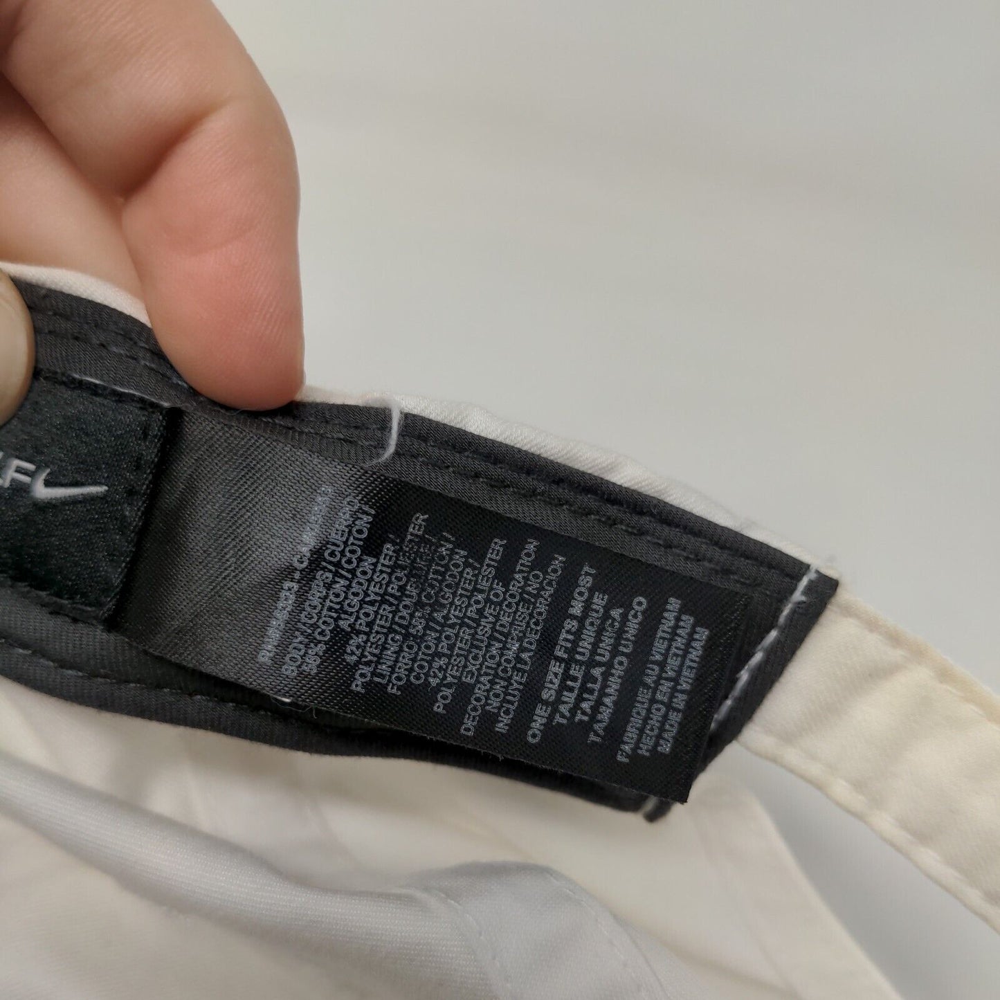 #IBurnForALS Nike Golf Slideback Hat White OSFM Embroidered 6 Panel