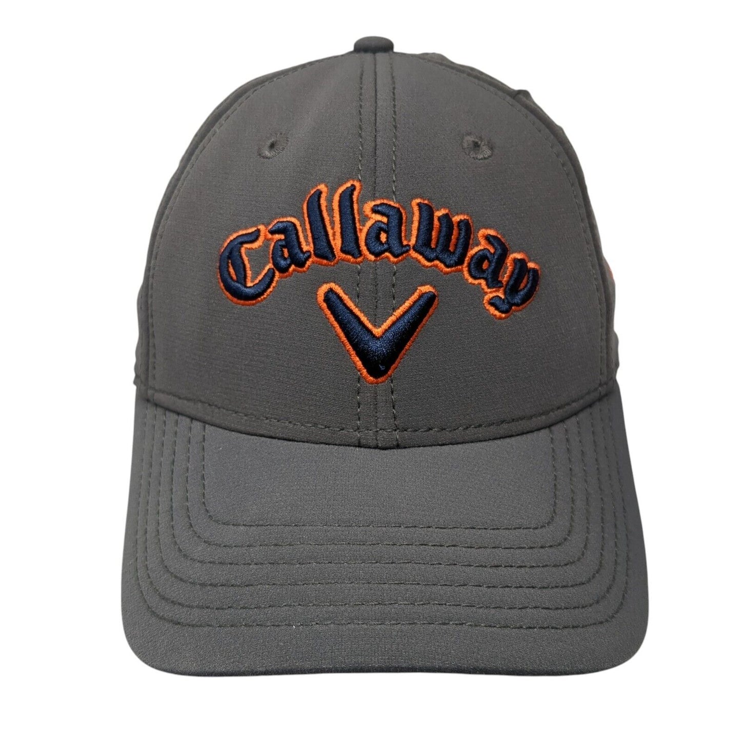 Callaway The Revere GC Fitted Hat Gray S/M A-Flex Embroidered Vented Holes