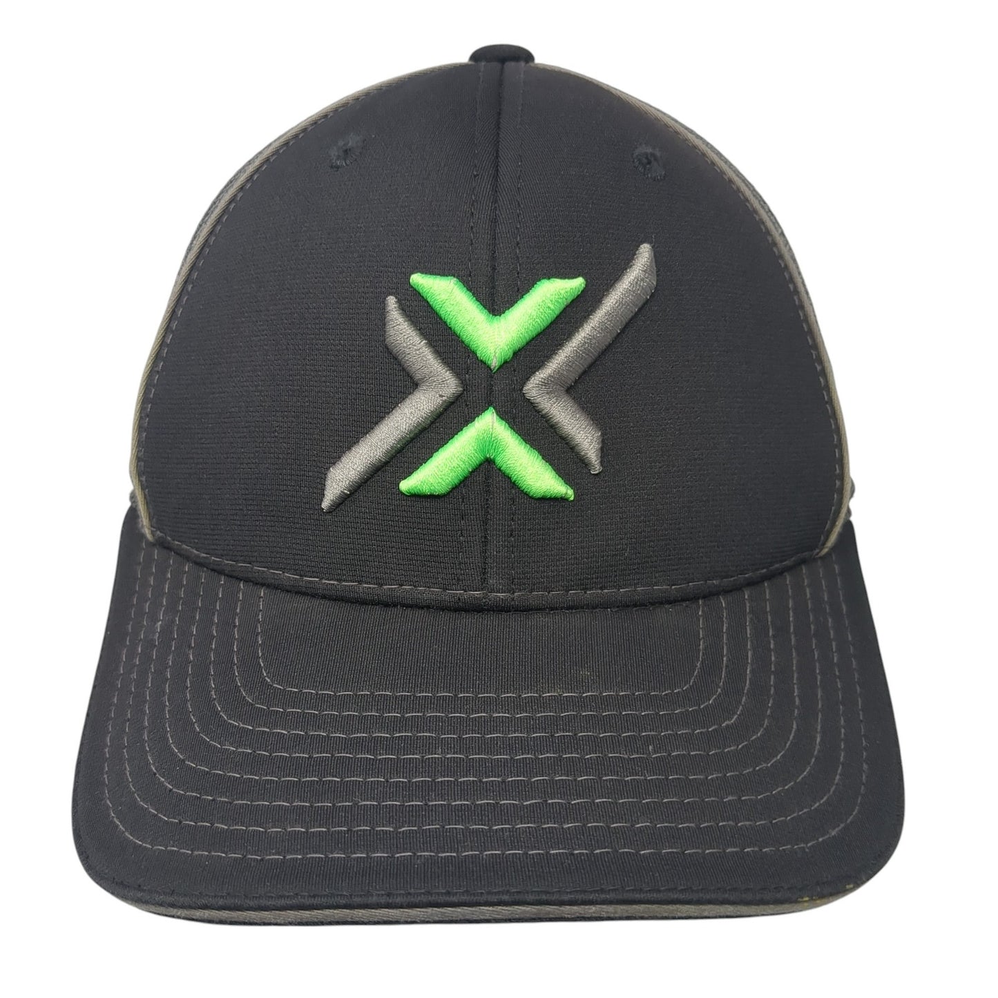 X Shockers Fitted Mesh Back Trucker Hat Black Small Stretch Richardson