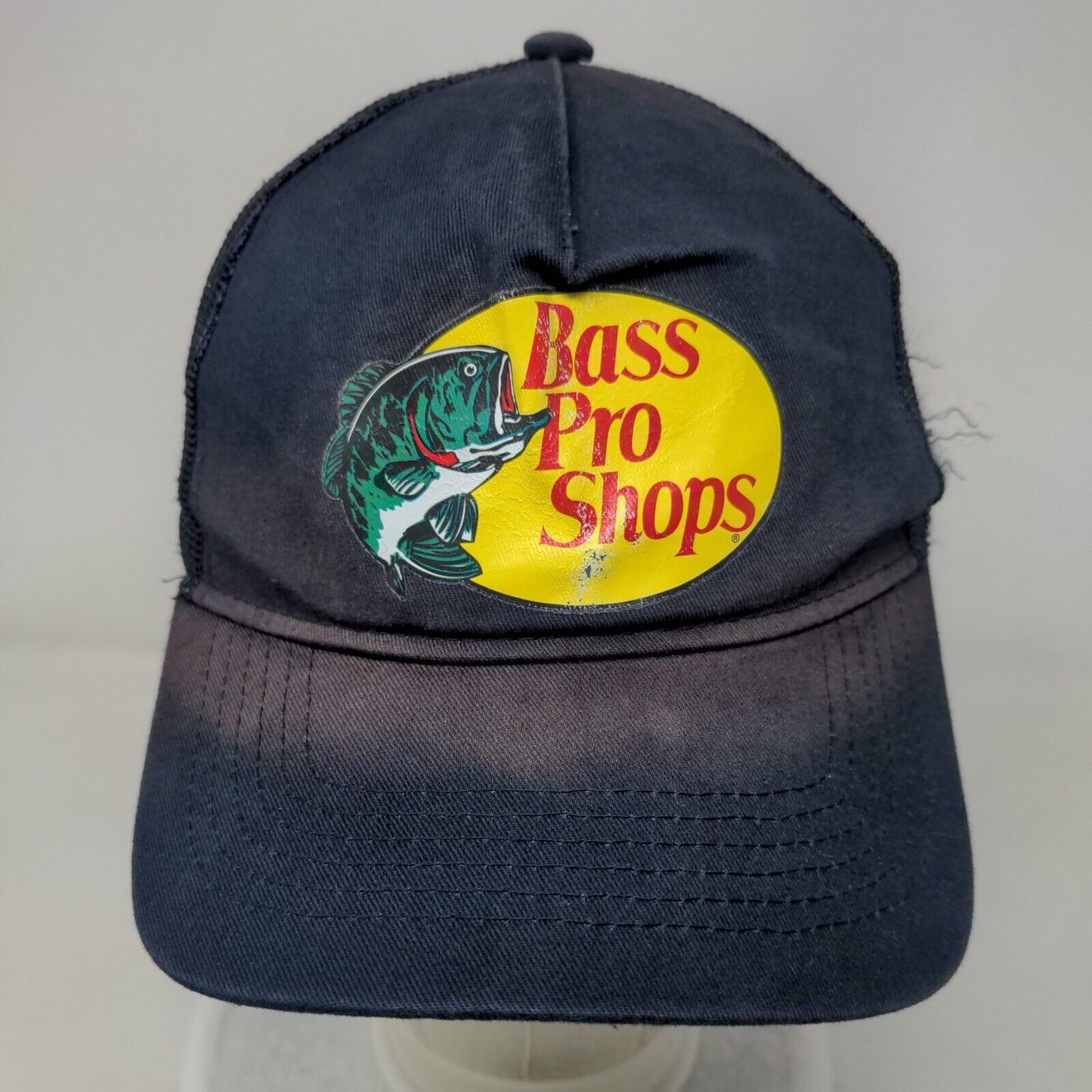 Bass Pro Shops Snapback Trucker Hat Blue OSFM Adjustable Mesh Back Gone Fishing
