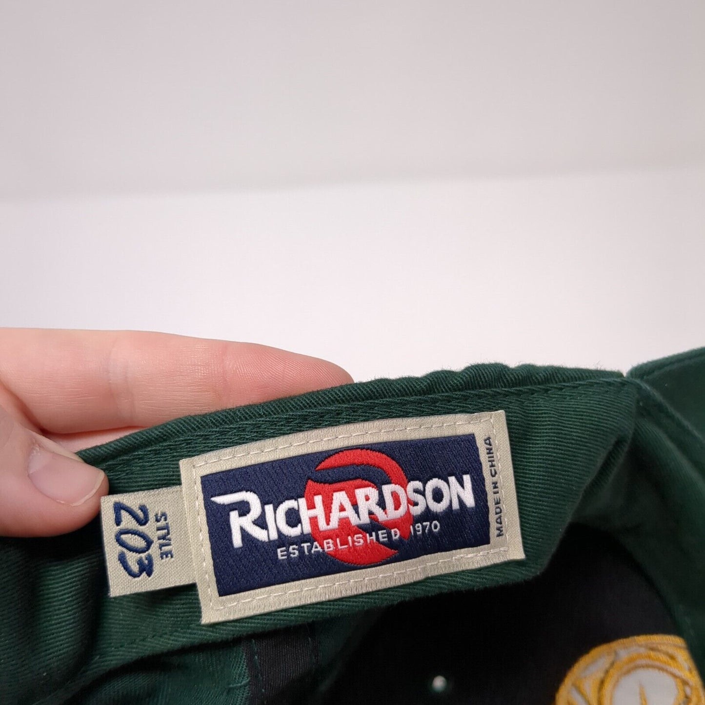 King Salmon Lodge Alaska Strapback Hat Green One Size Solid Richardson