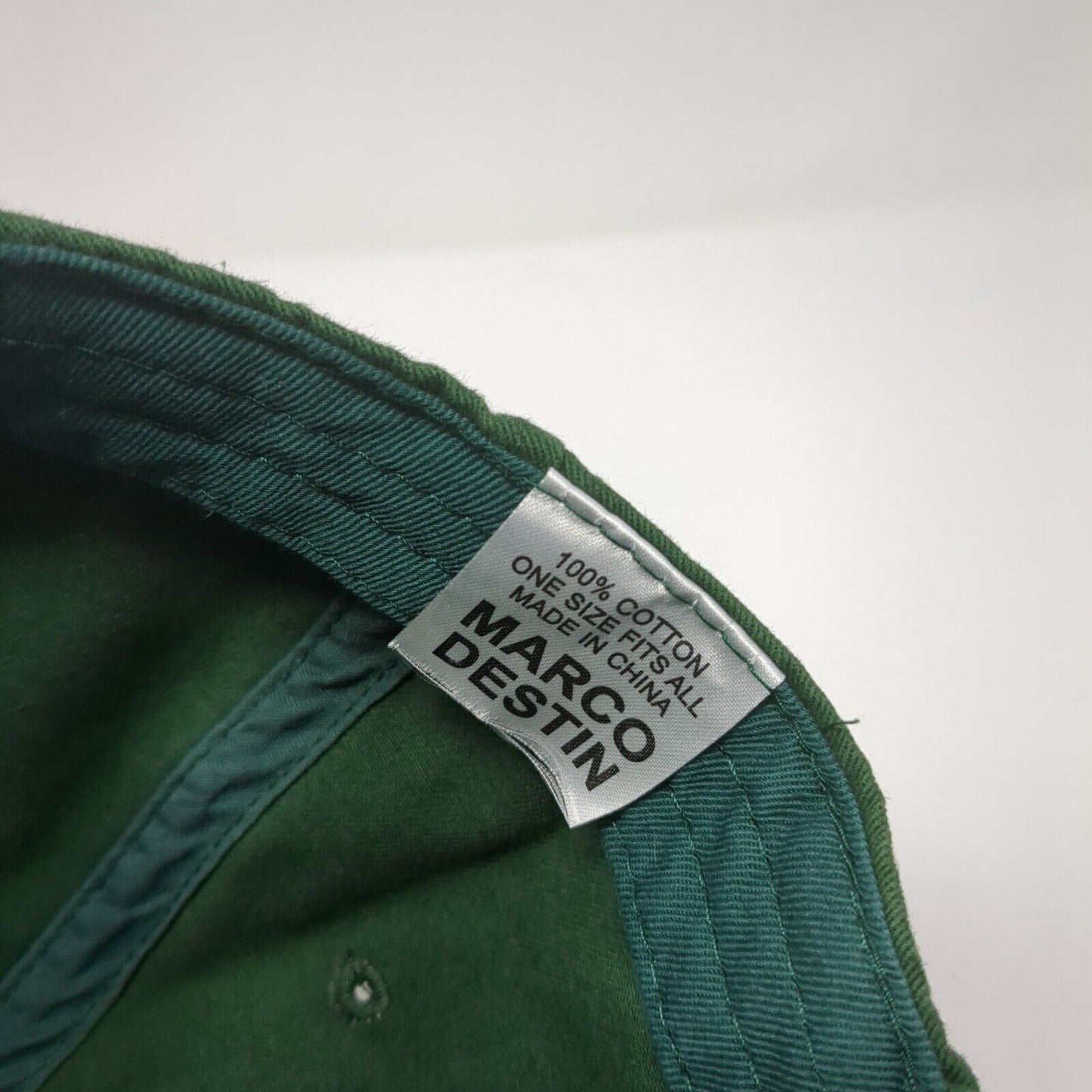 Bestin Strapback Hat Green One Size Adjustable Marco Destin 6 Panel