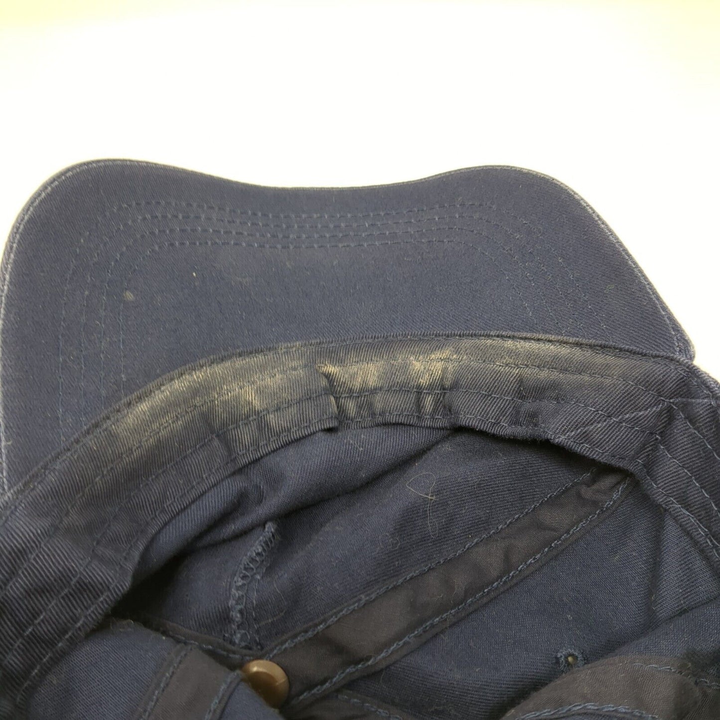 Outdoor Cap Slideback Hat Blue One Size Adjustable Vented Holes 6 Panel Blank