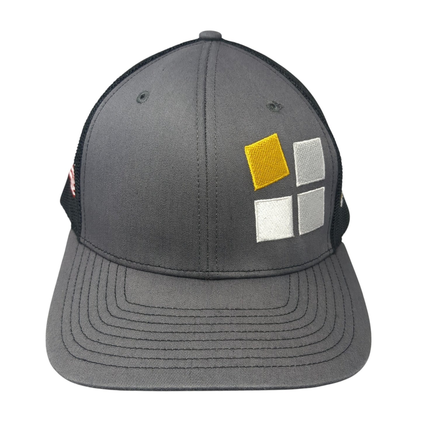 Prefab Logic Snapback Trucker Hat Gray One Size Adjustable Mesh Back Richardson
