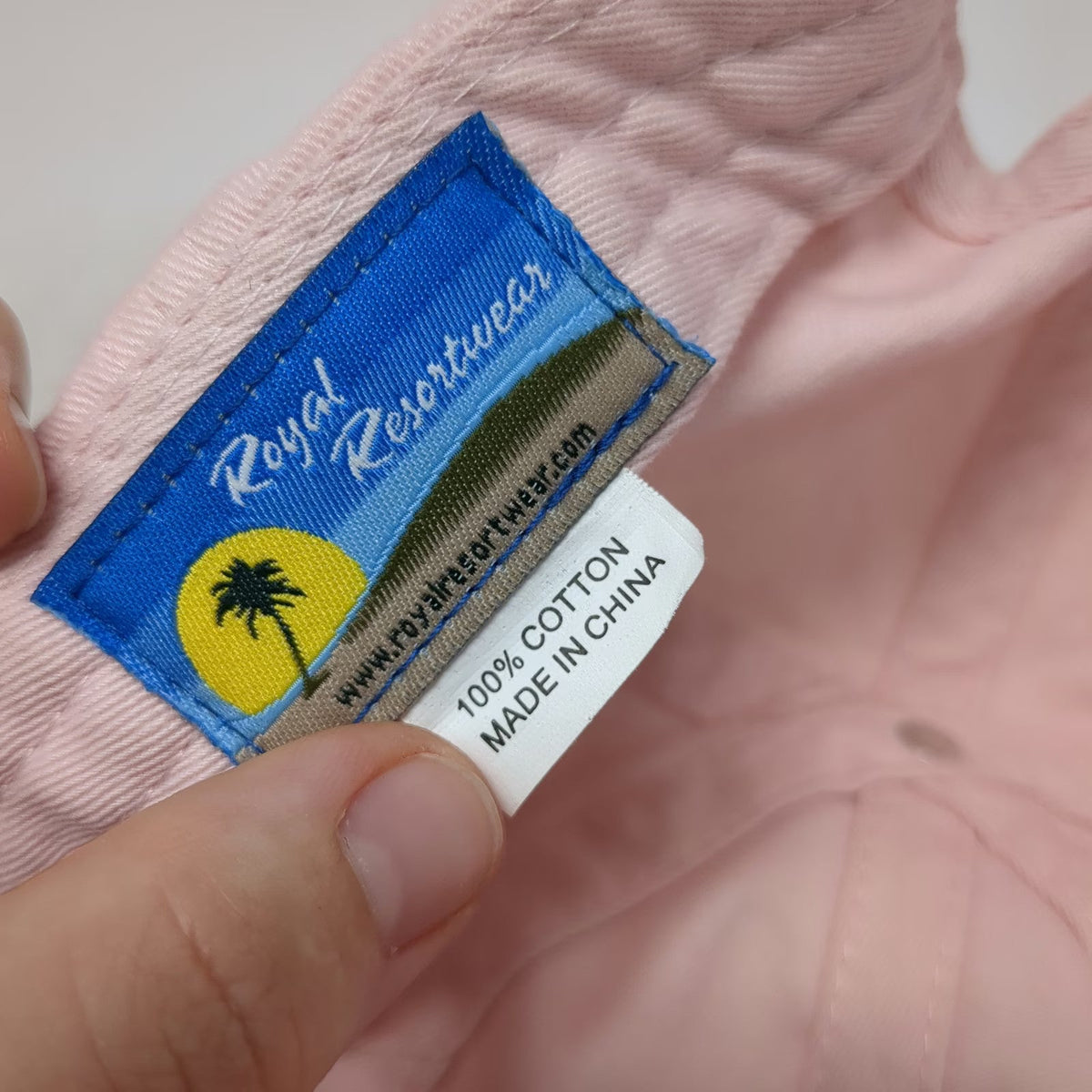 Royal Resortwear Baseball Cap Pink One Size Peace Love Camping Otter Lake Hat