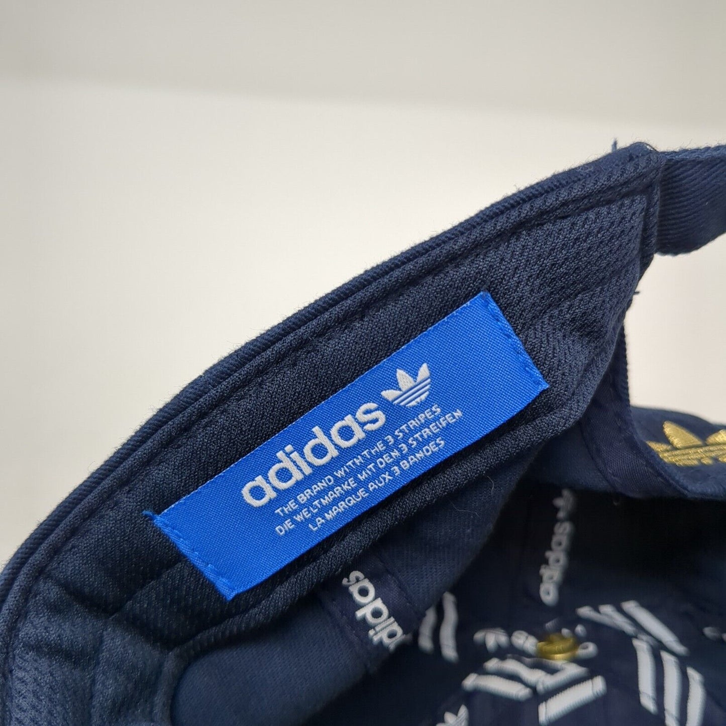 Adidas Slideback Hat Blue One Size Adjustable Embroidered Trefoil 6 Panel