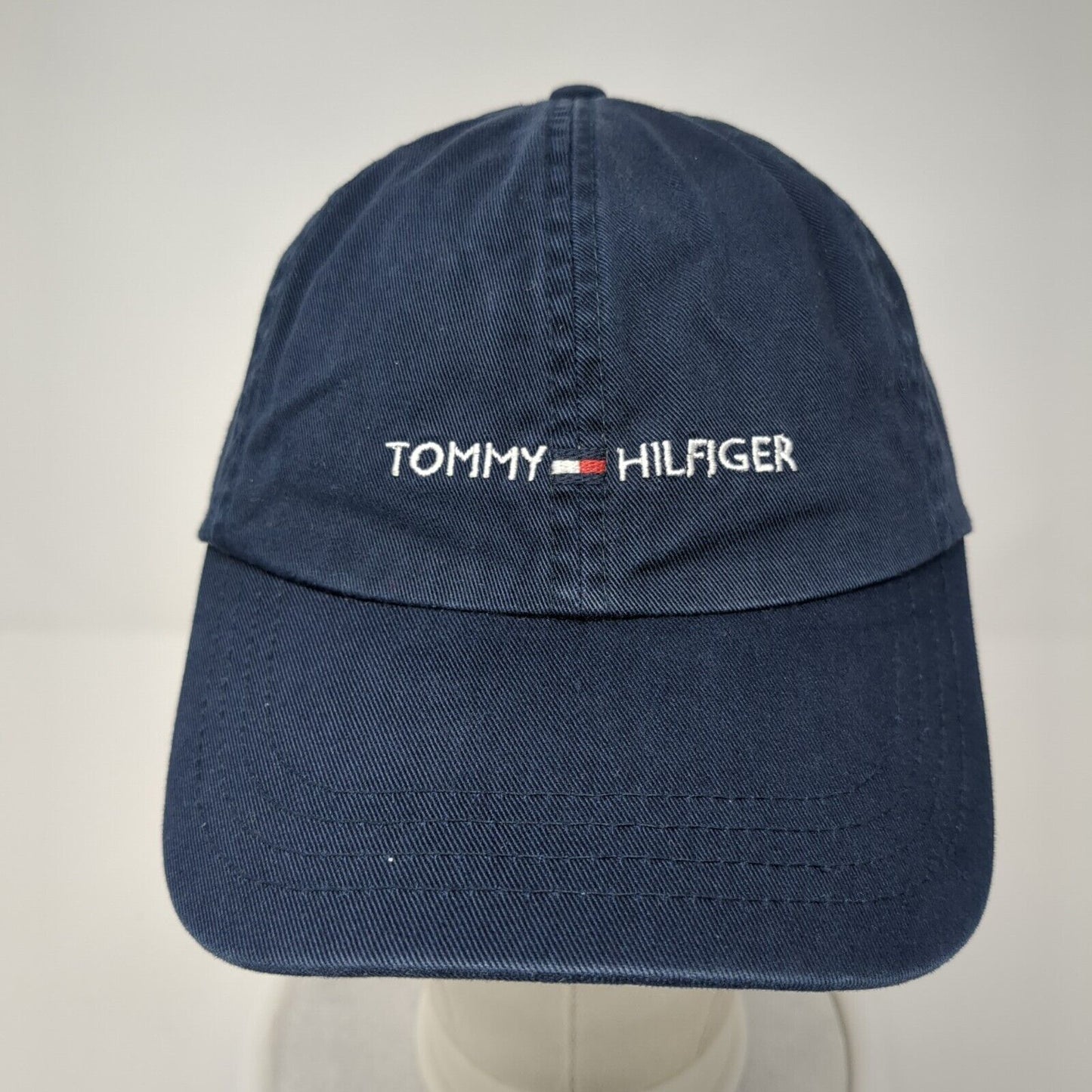 Tommy Hilfiger Slideback Hat Blue One Size Adjustable Embroidered 6 Panel Cotton