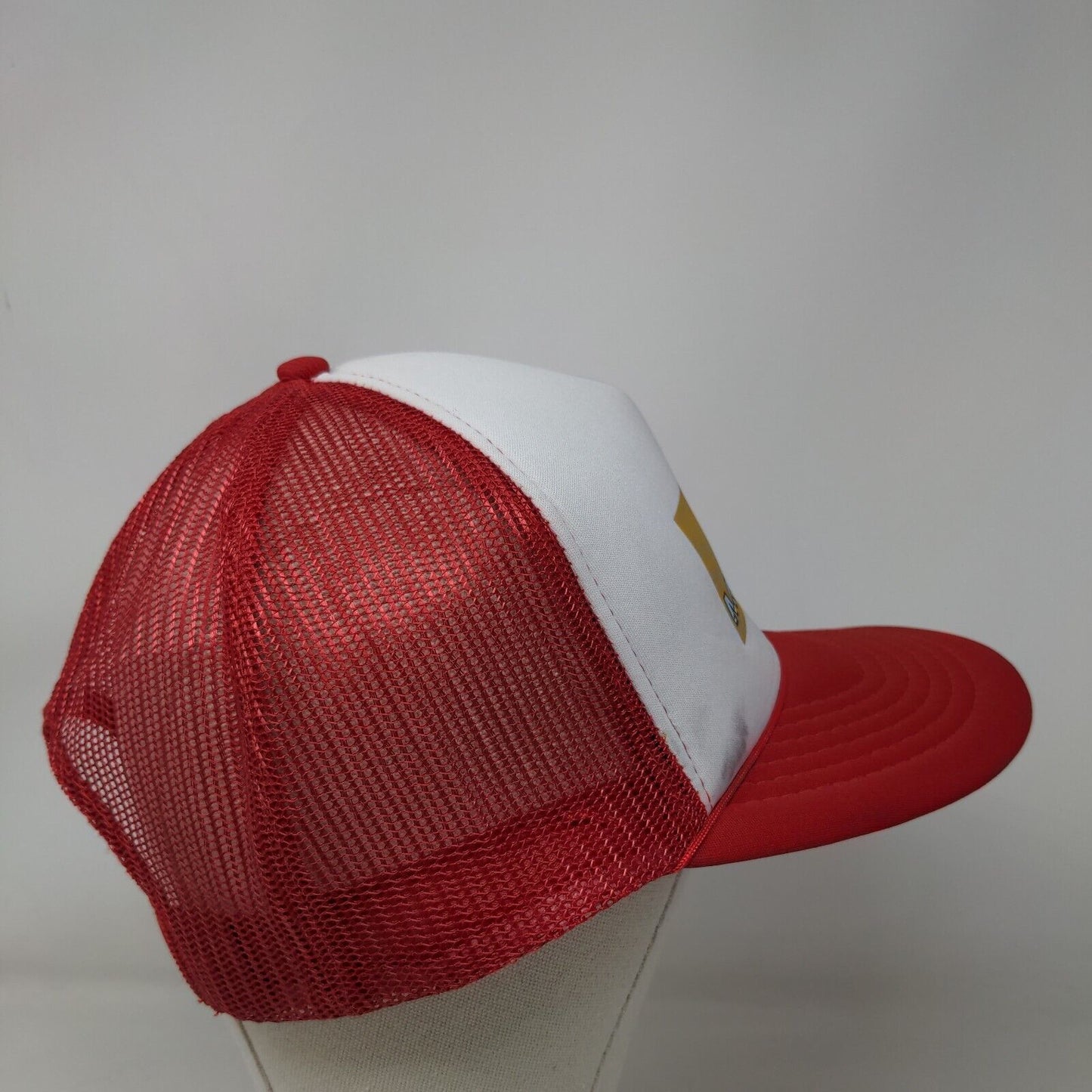 Mustang GT Snapback Mesh Back Rope Trucker Hat Red Adult Fit All Mad Hatter