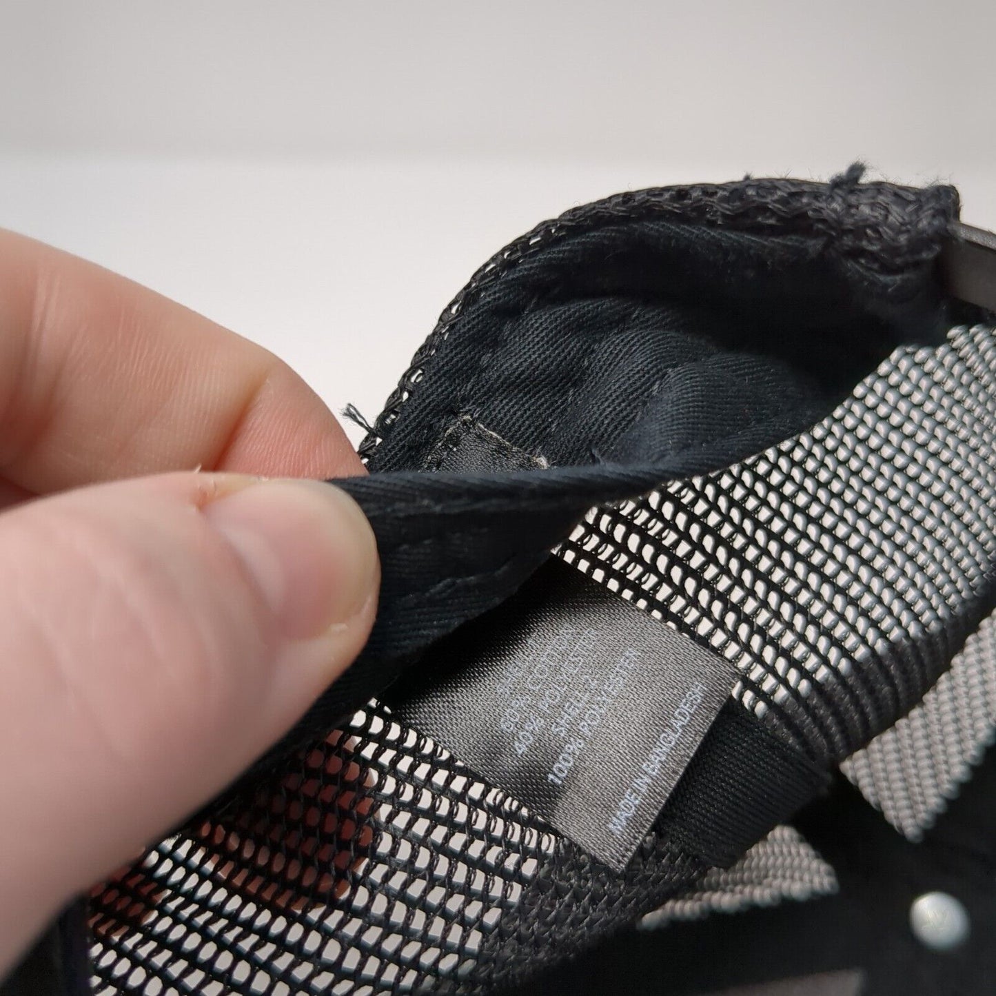 Encore Wire Logo Snapback Mesh Back Trucker Hat Gray M/L Adjustable