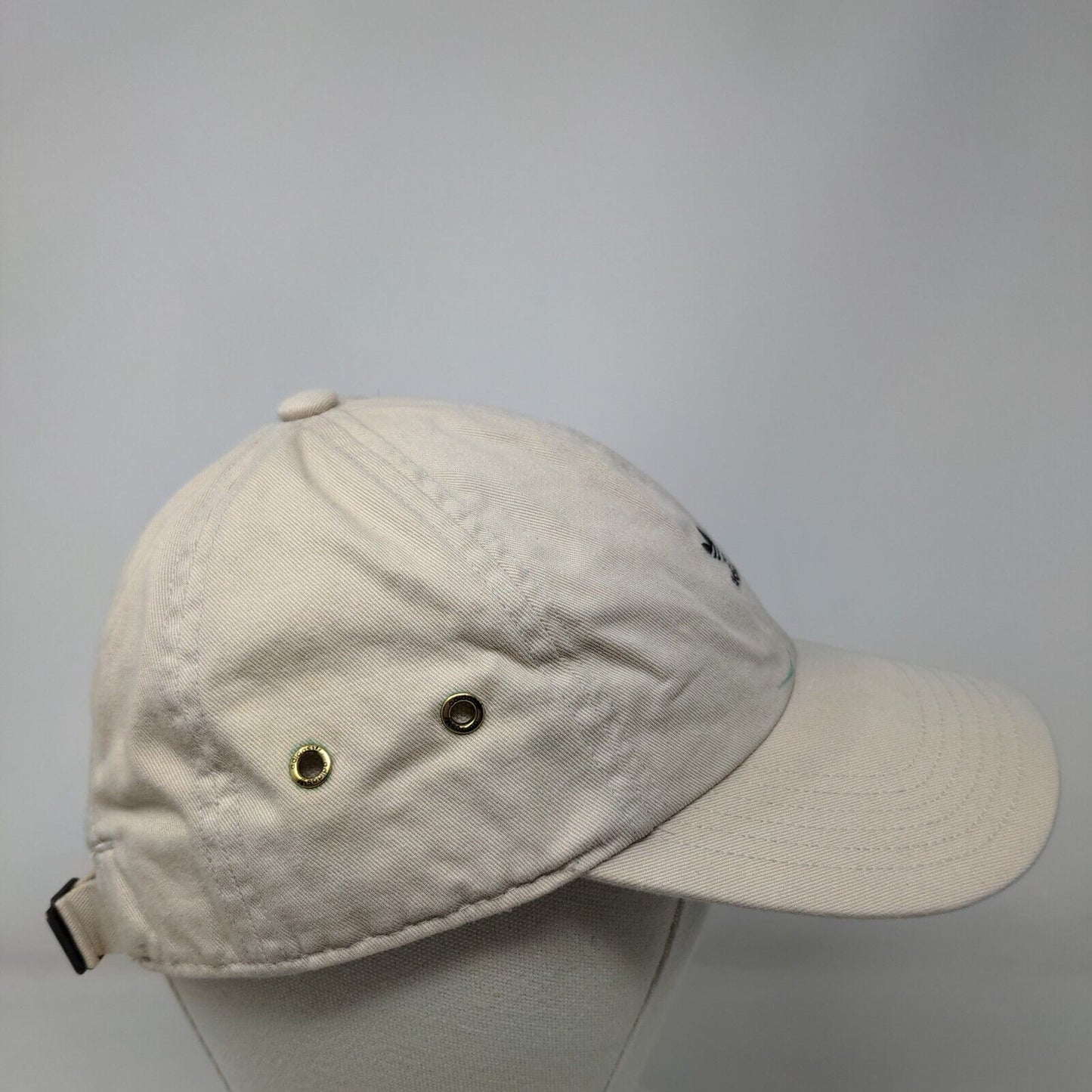 Adidas Trefoil Slideback Hat Tan One Size Adjustable Embroidered 6 Panel