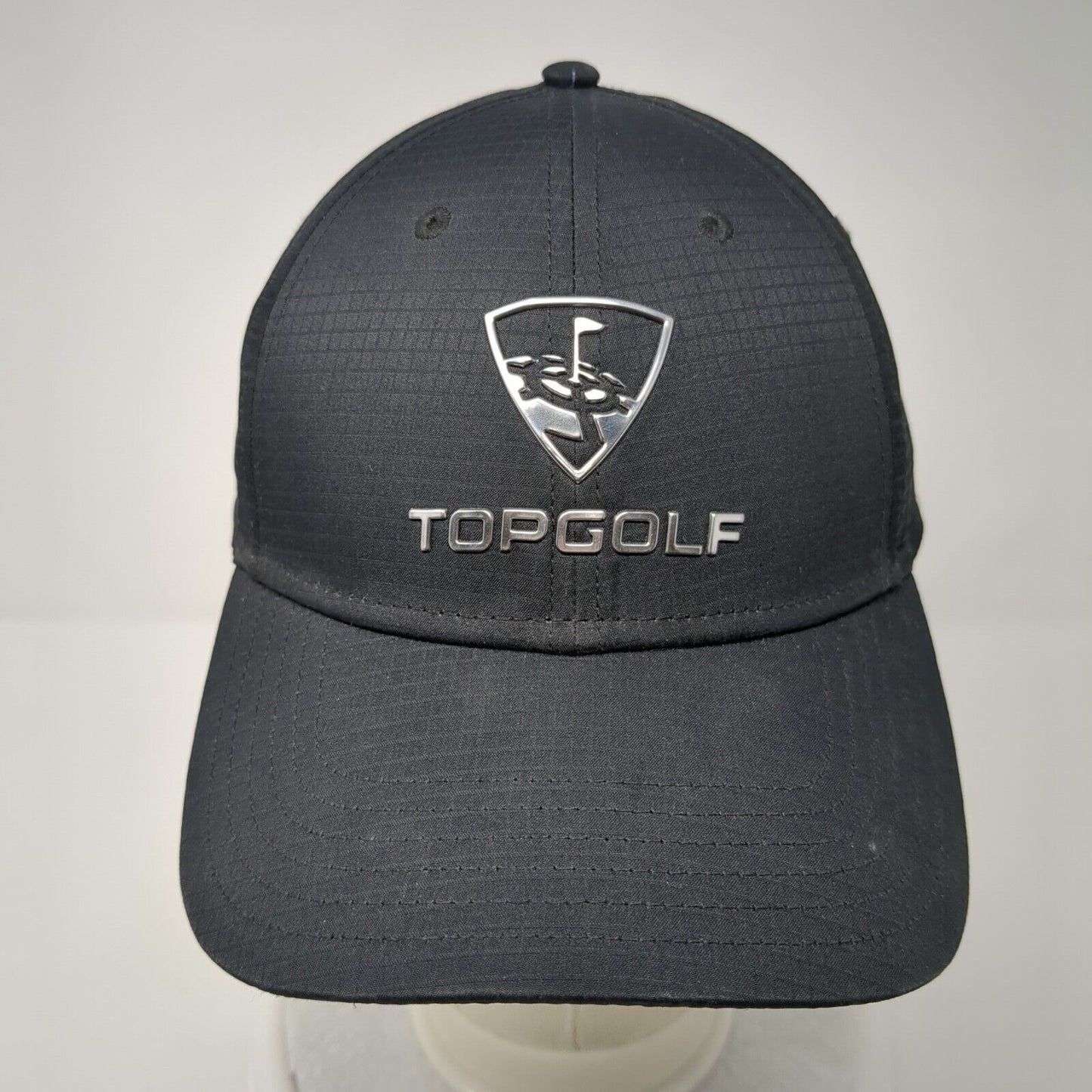 Topgolf Strapback Hat Black One Size Adjustable Callaway Solid 6 Panel