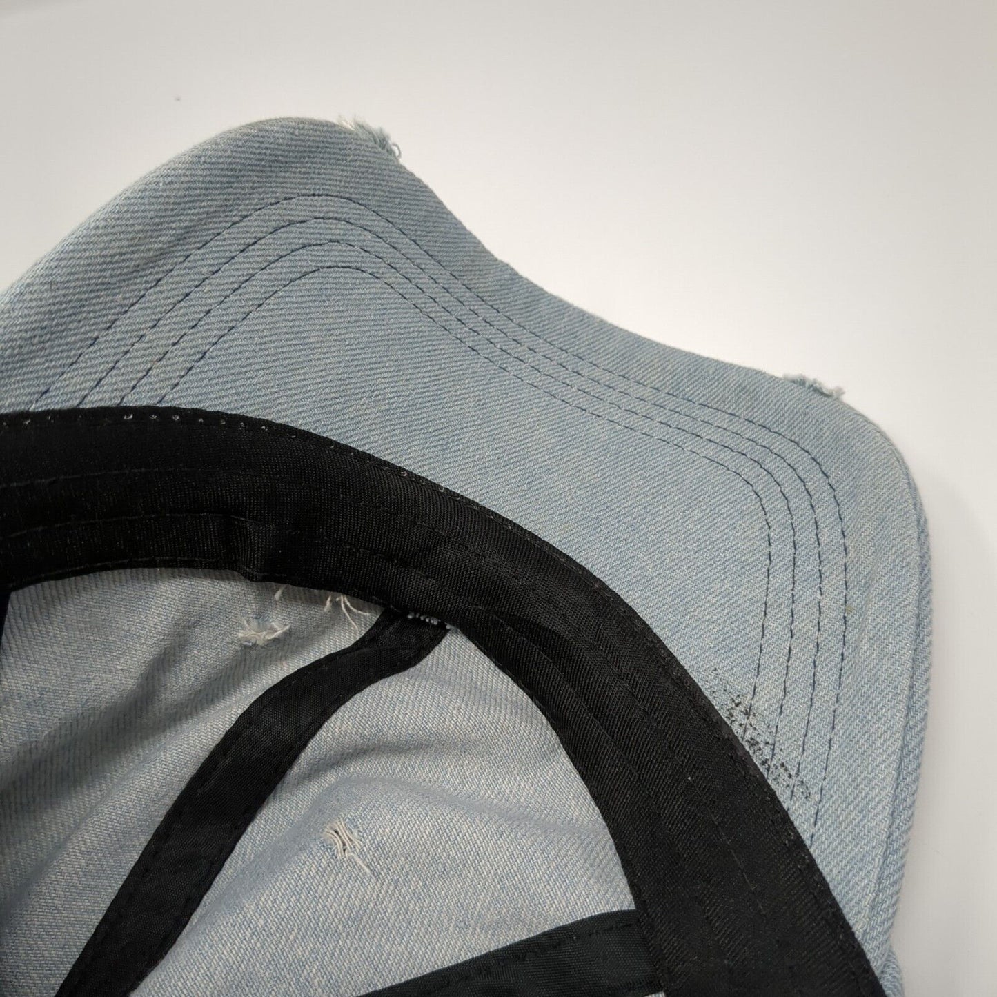 Unbranded Slideback Hat Blue One Size Solid Adjustable Denim Blank