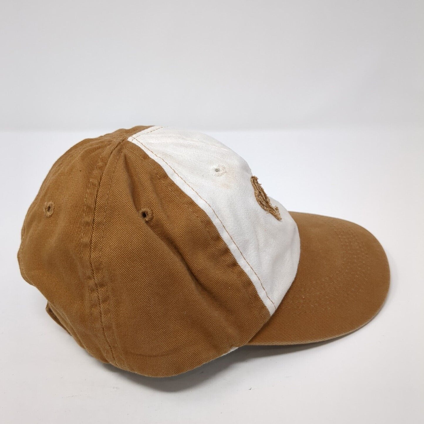 Carhartt 1889 Strapback Hat Brown One Size Adjustable Colorblock 6 Panel