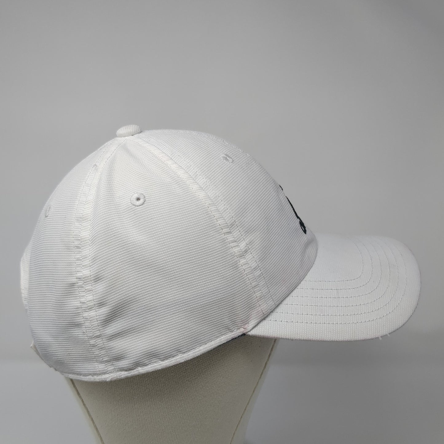 Adidas Strapback Baseball Cap White One Size Adjustable Embroidered 6 Panel