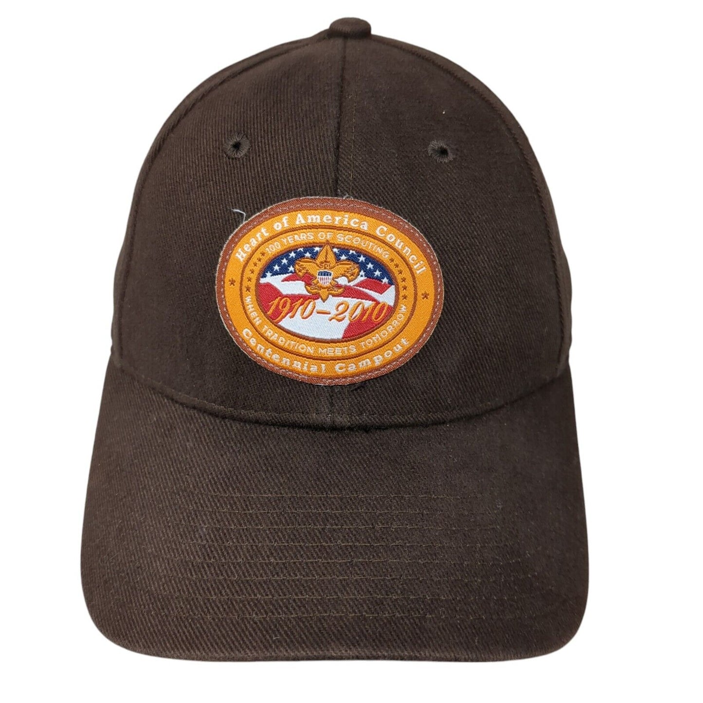 Heart of America Council Centennial Campout Slideback Hat Brown OS Adjustable