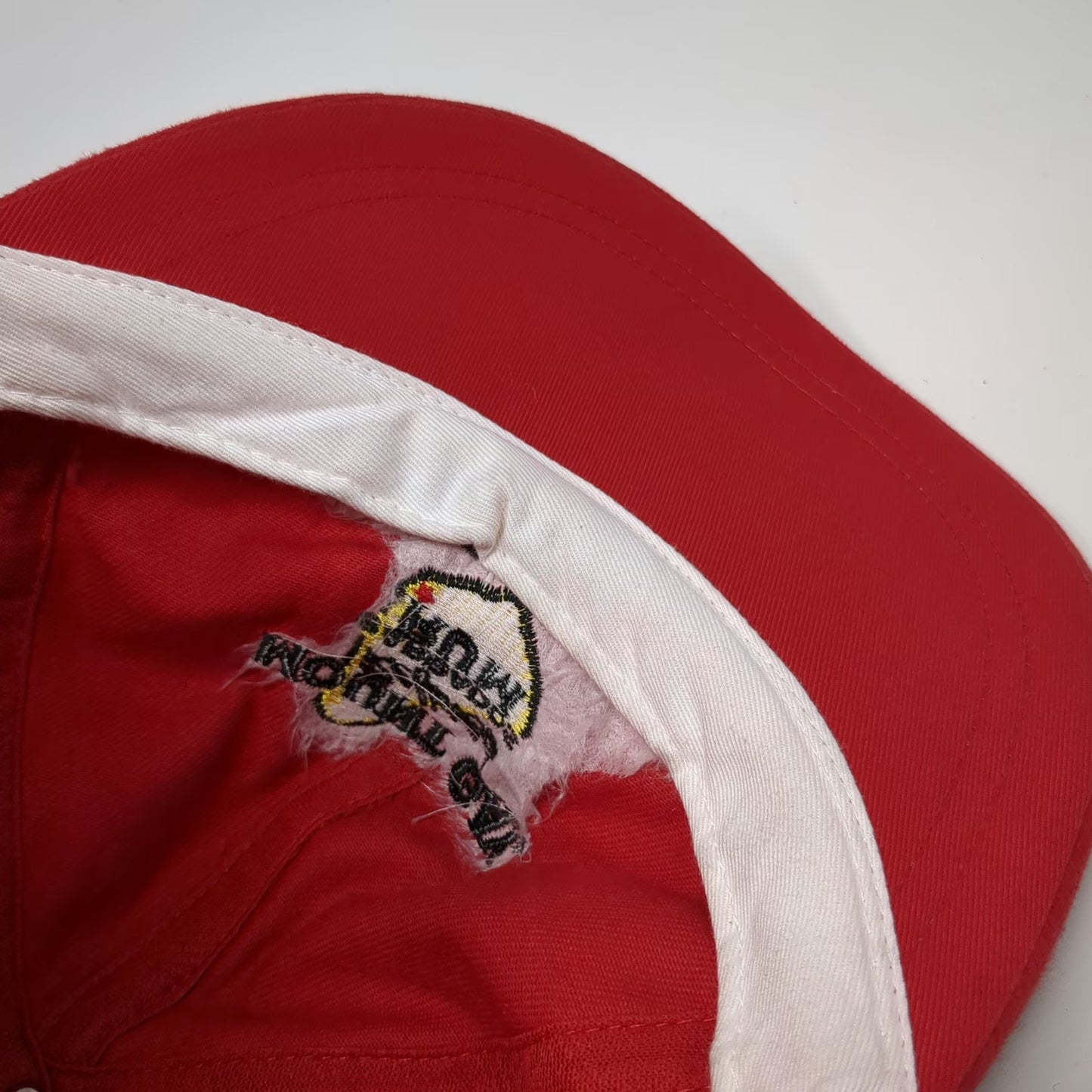 Mount Gay Rum Baseball Cap Red One Size Leather Strapback 1997 Hospice Regatta