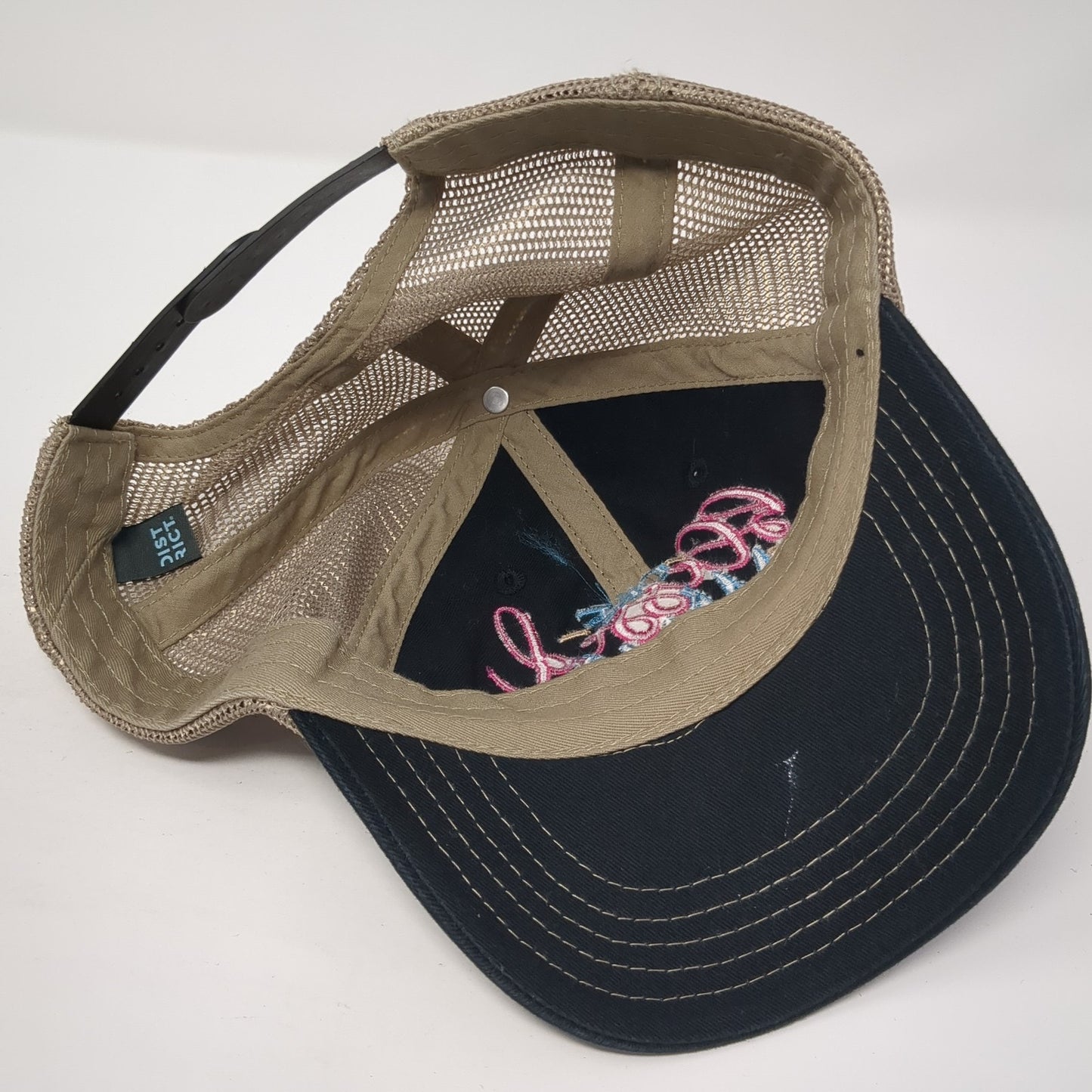 One Blessed Mama Snapback Trucker Hat Black OS Adjustable Mesh Back District