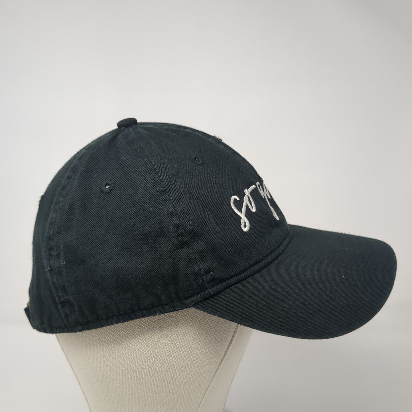 So Good Slideback Hat Black One Size Adjustable Embroidered Outdoor Cap