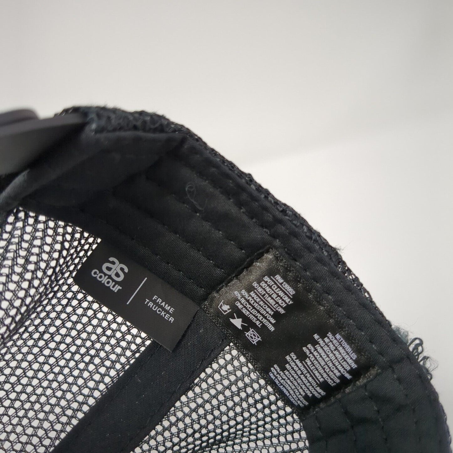 Oregon Snapback Frame Trucker Hat Black One Size Mesh Back AS Colour