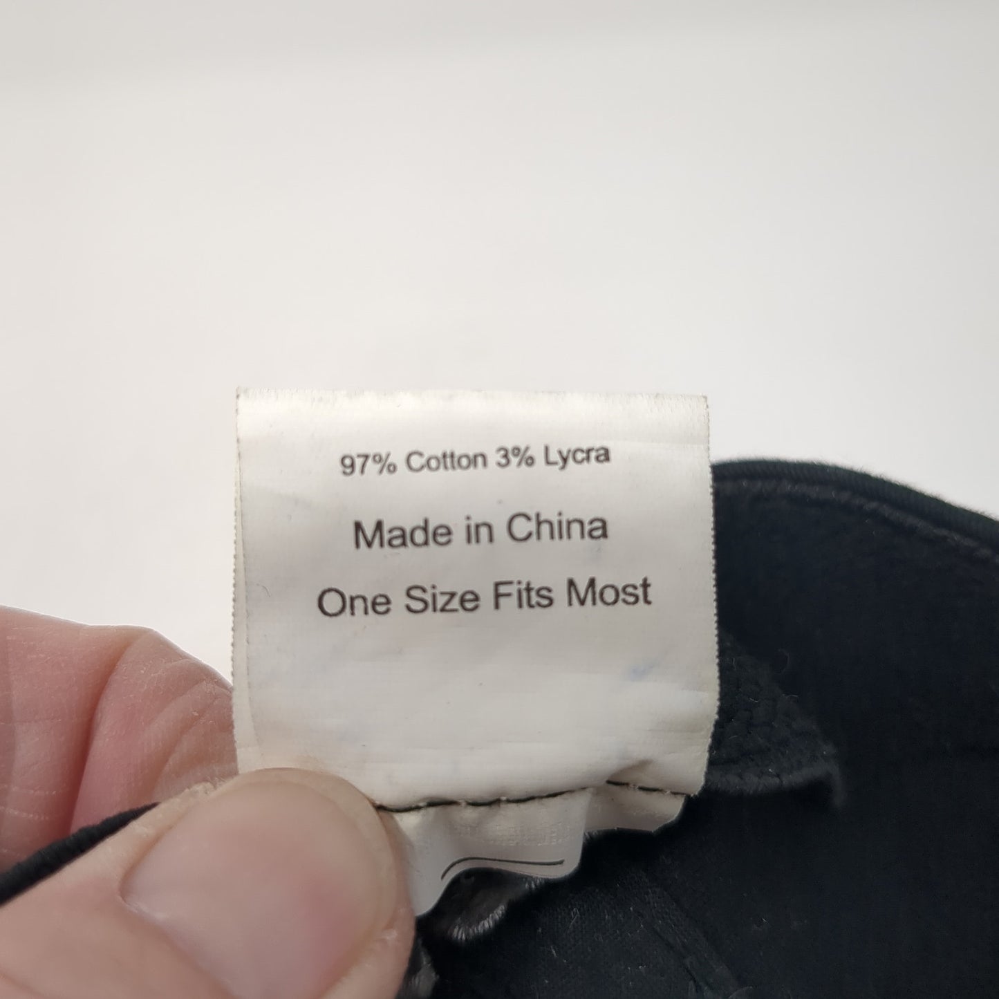 Big Ass Fans Fitted Baseball Cap Black One Size Embroidered Lightweight 6 Panel