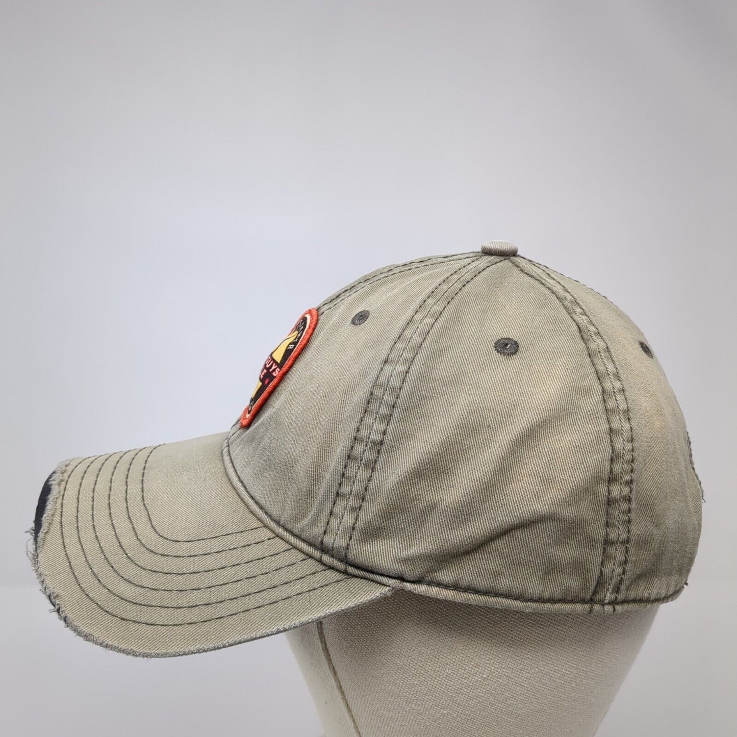 Willis Tower Chicago Old Guys Rule Slideback Hat Tan OS Adjustable Distressed