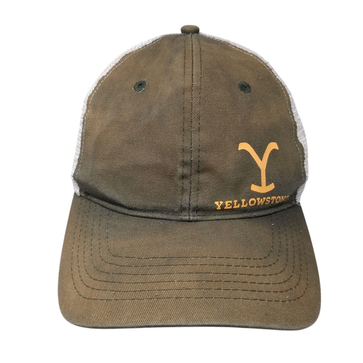 Yellowstone Snapback Trucker Hat Brown One Size Adjustable Mesh Back 6 Panel