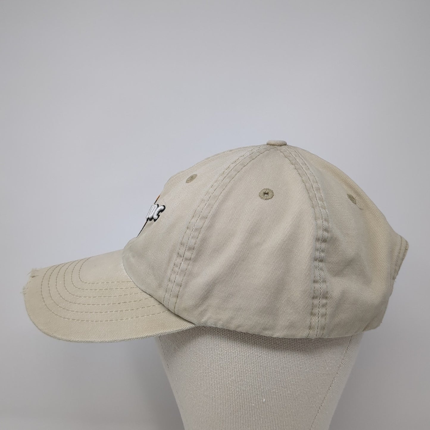 Manitowoc Slideback Baseball Cap Beige One Size Adjustable Embroidered 6 Panel