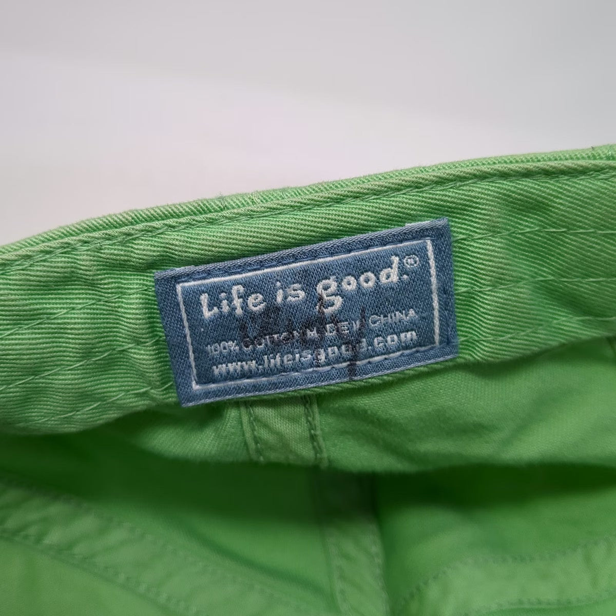 Life is Good Baseball Cap Green One Size Dog Sunglasses Flower Hat Slideback