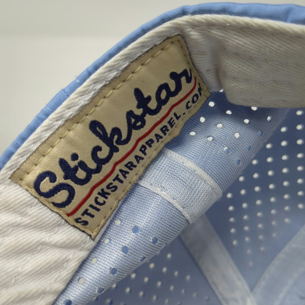 Stickstar Trucker Hat Blue One Size PLC Shield Logo Snapback Rope Laser Cut