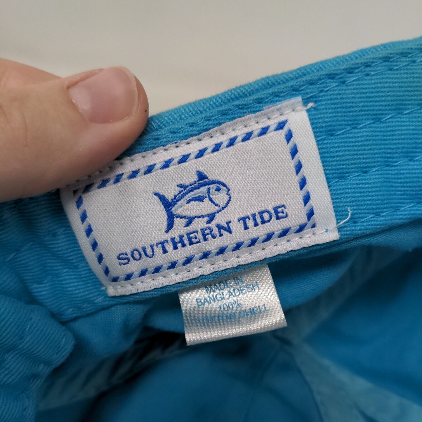 Southern Tide Slideback Hat Blue One Size Adjustable Embroidered 5 Panel Cotton