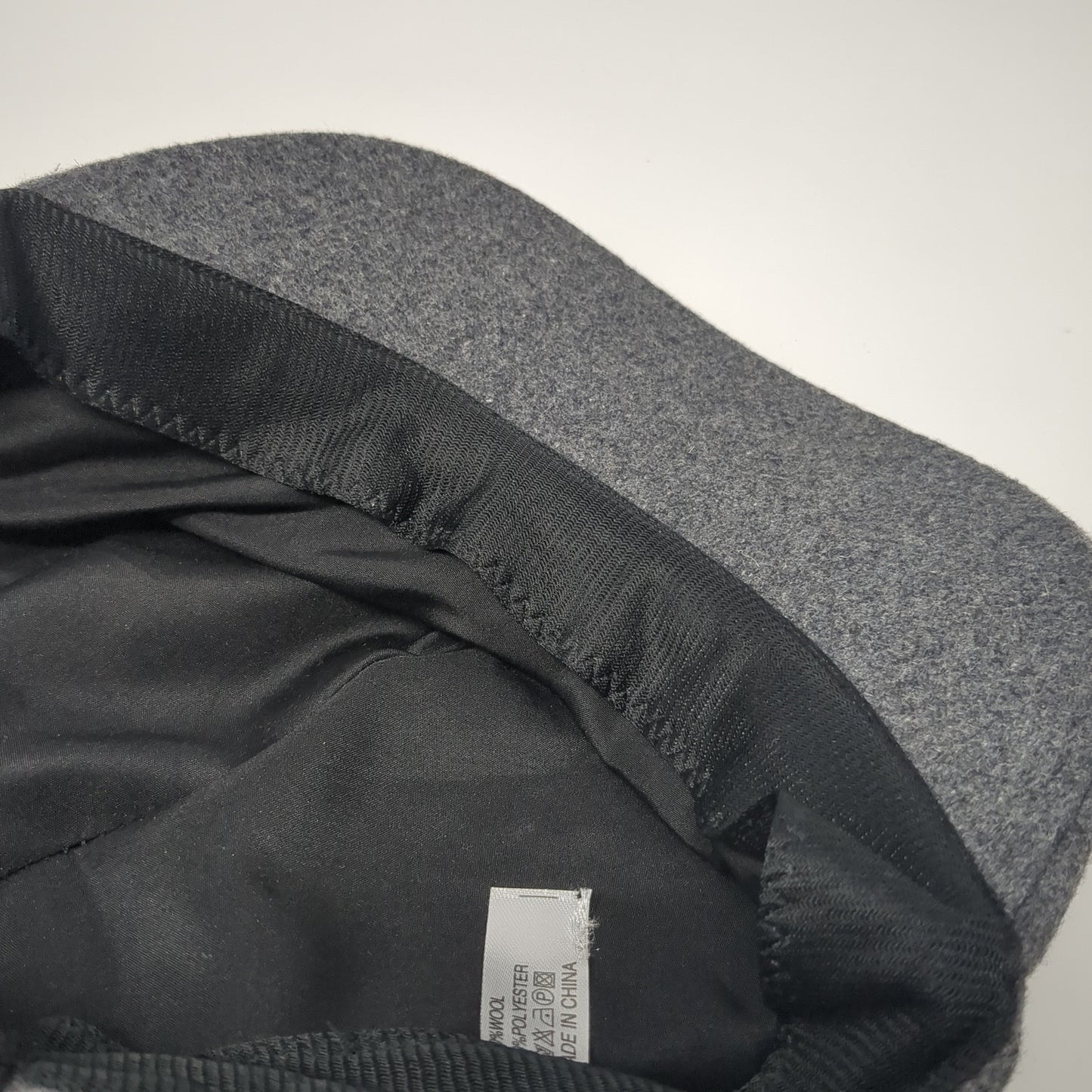Unbranded Fitted Stretch Newsboy Cap Gray One Size Wool Blend Blank