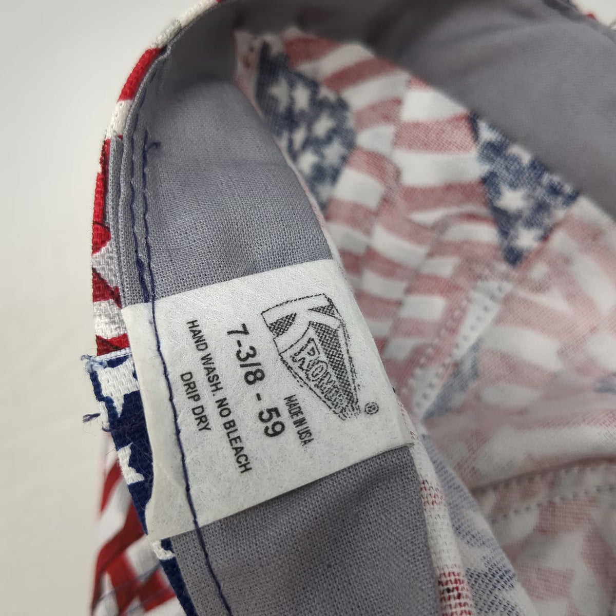 Kromer Baseball Cap Red Blue White 7 3/8 American Flag All Over Print Hat USA