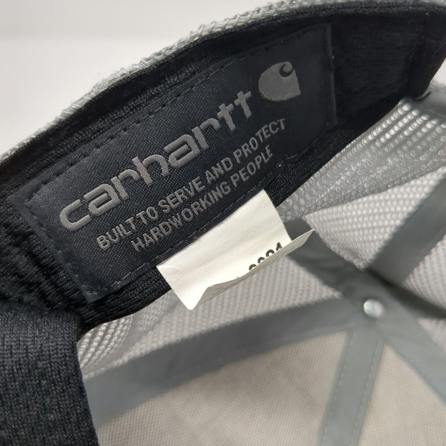 Carhartt Trucker Hat Gray Yellow One Size Mesh Snapback Logo Patch Durable Work