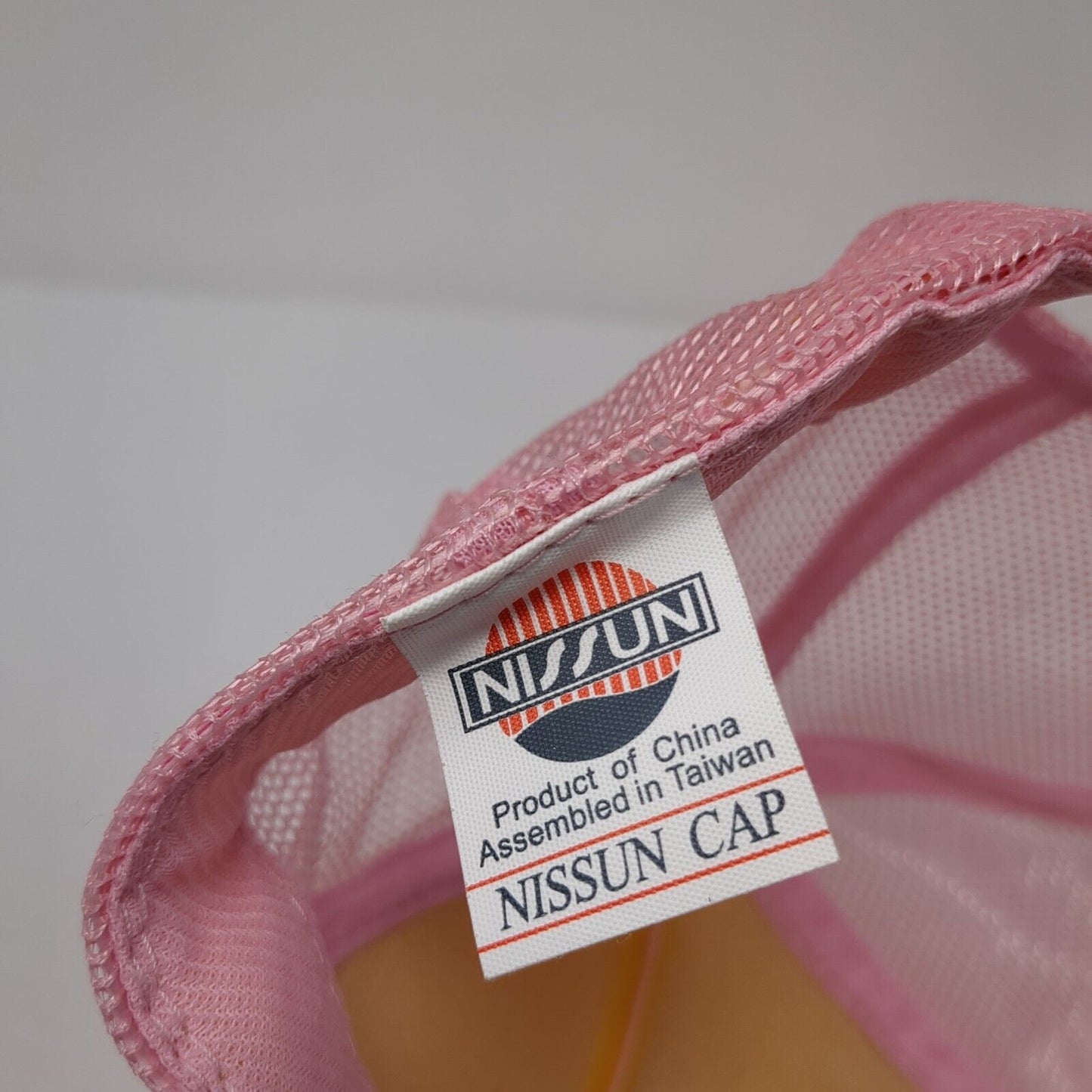 Sigma Sigma Sigma Snapback Rope Trucker Hat Pink One Size Mesh Back