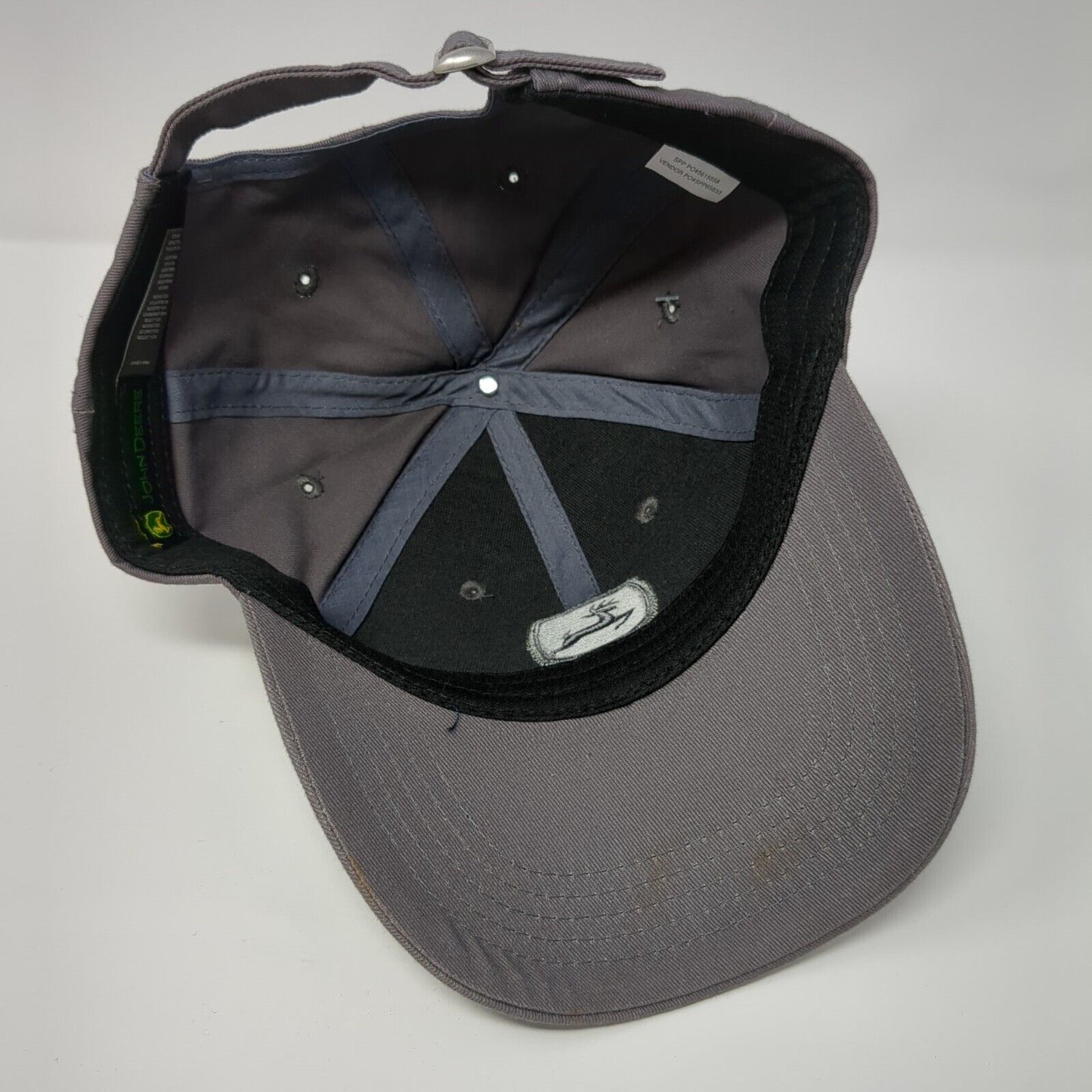 John Deere Low Profile Slideback Hat Gray OSFA Embroidered W/Tags
