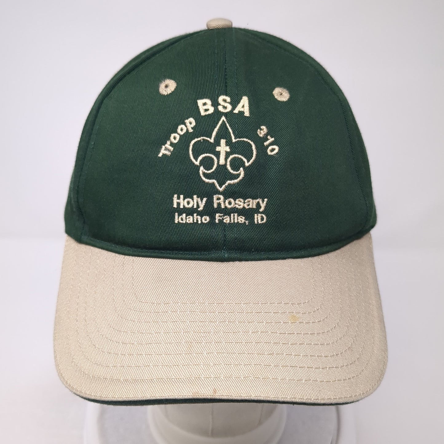 BSA Troop 310 Holy Rosary Strapback Hat Green One Size Colorblock Otto
