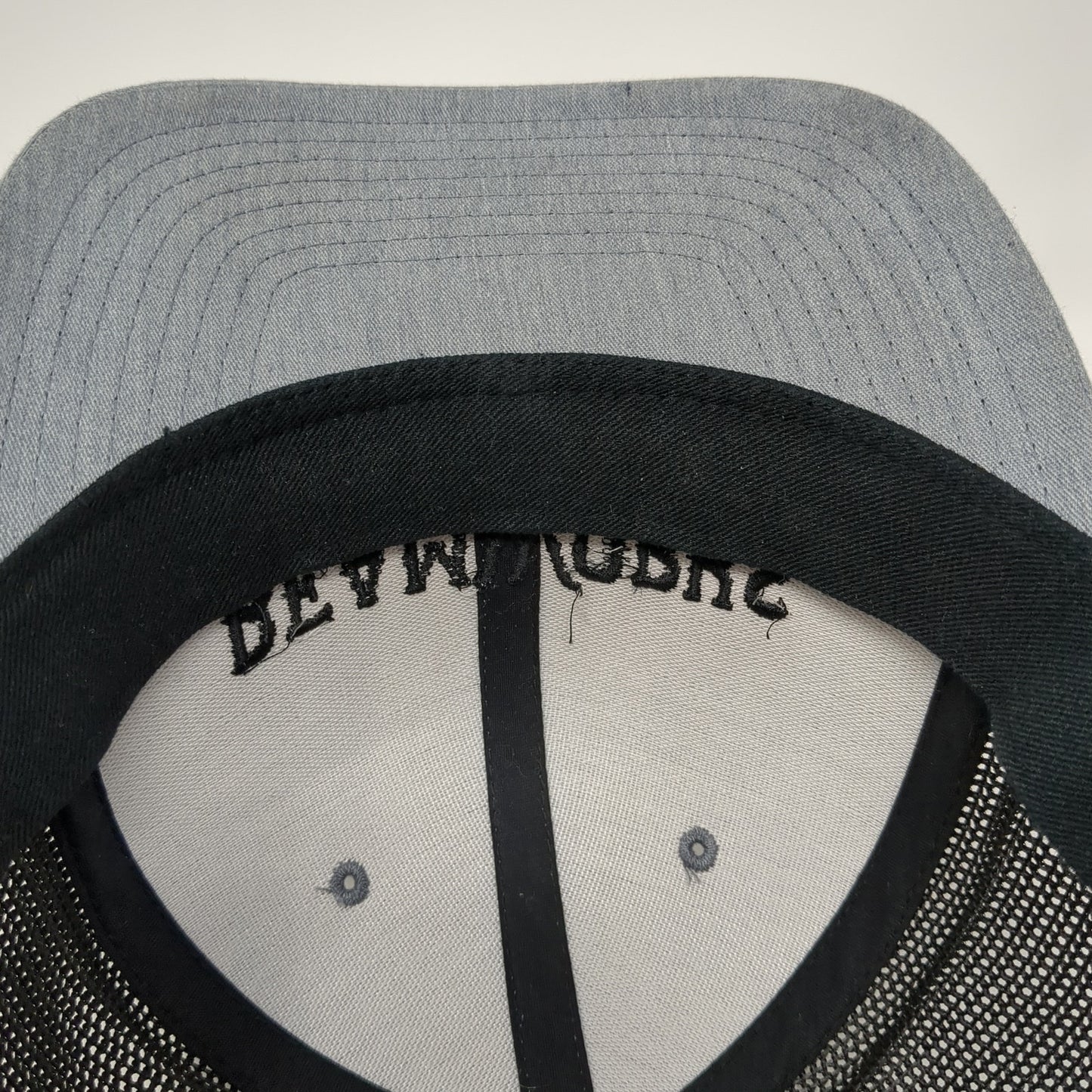 Beamworks Snapback Mesh Back Trucker Hat Gray One Size Adjustable