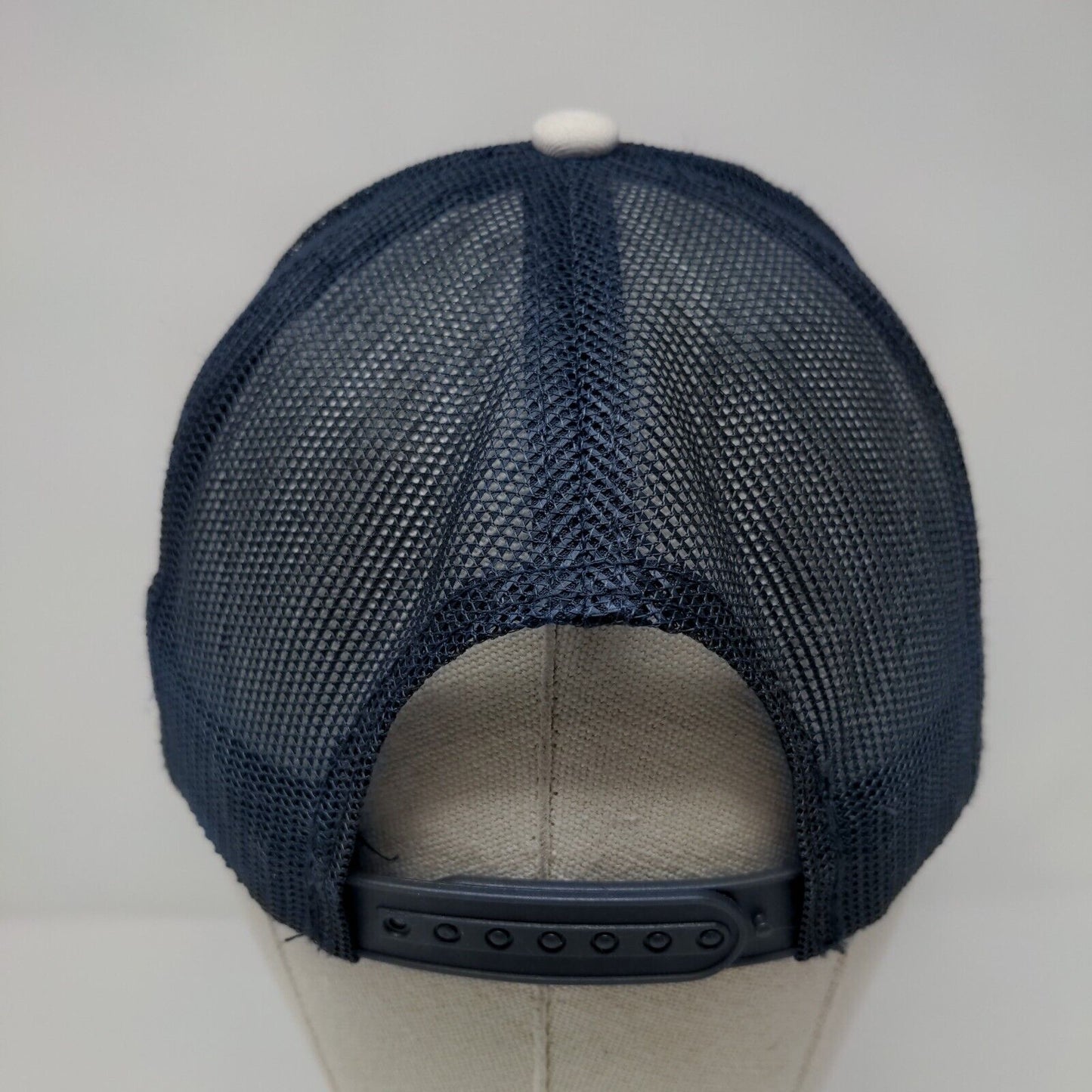 Bass Pro Shops Snapback Trucker Hat Blue OSFM Adjustable Mesh Back Gone Fishing